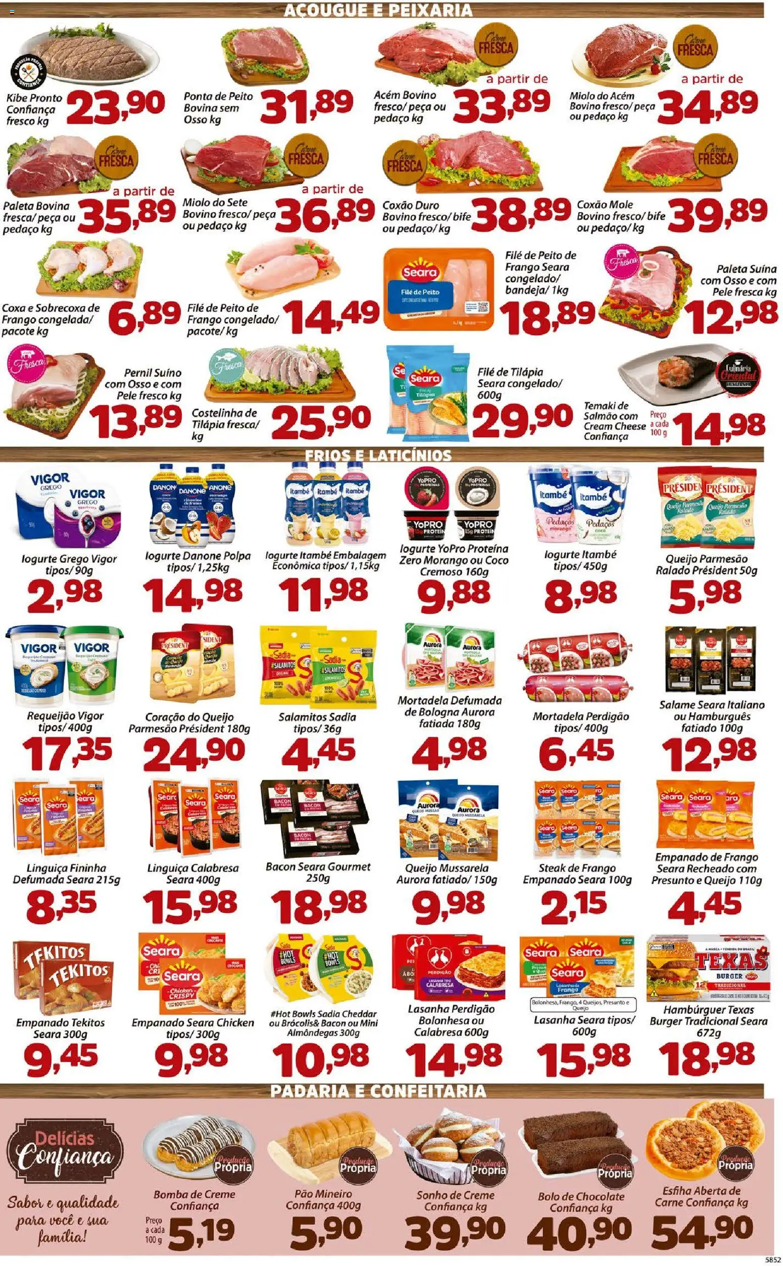Confiança Folheto - válido de 03.02.2026 | Página: 3 | Produtos: Coco, Pernil, Pão, Salame