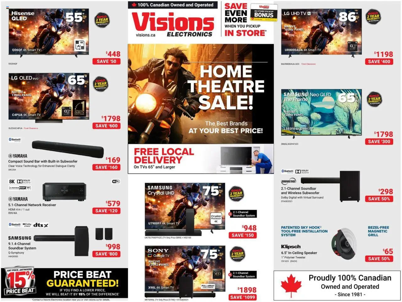 Visions flyer valid from 19.09.2025 | Page: 1 | Products: Tv, Audio, Speaker, Grill