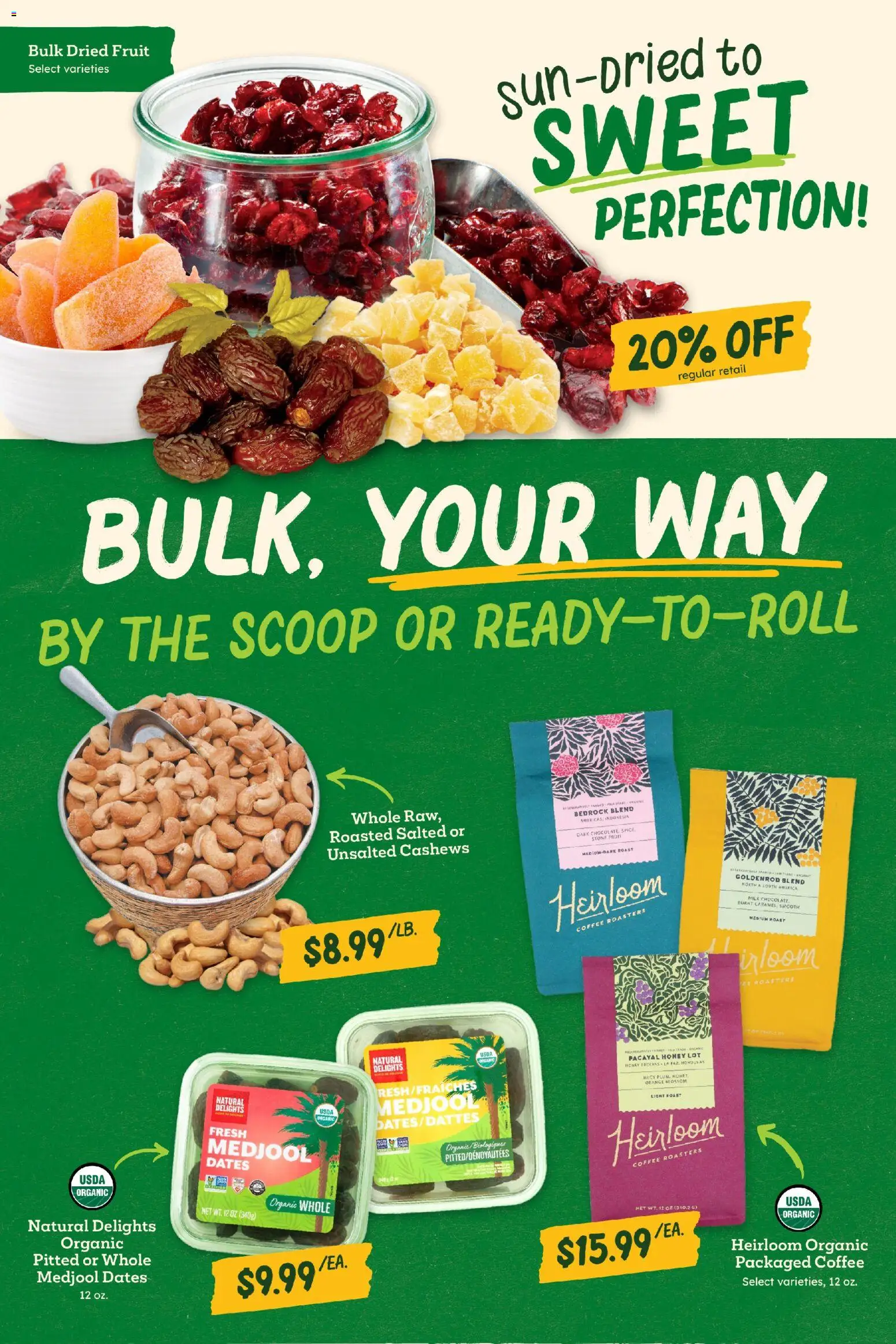 Sprouts Weekly Ad - valid from 19.11.2025 | Page: 10 | Products: Medjool Dates, Milk, Coffee, Chocolate