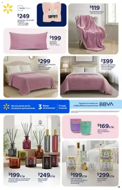Vista previa de Walmart - Folleto, nuevo folleto de la tienda, válido en México a partir del 14.10.2025 | Página: 14 | Productos: Cobertor, Vela, Almohada, Cobija
