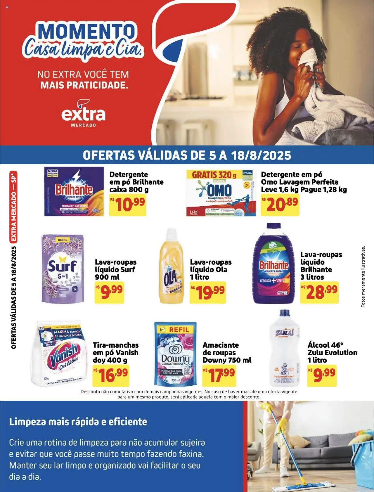 Extra Folheto - válido de 05.08.2025 | Página: 1 | Produtos: Perfume, Pó, Detergente, Caixa