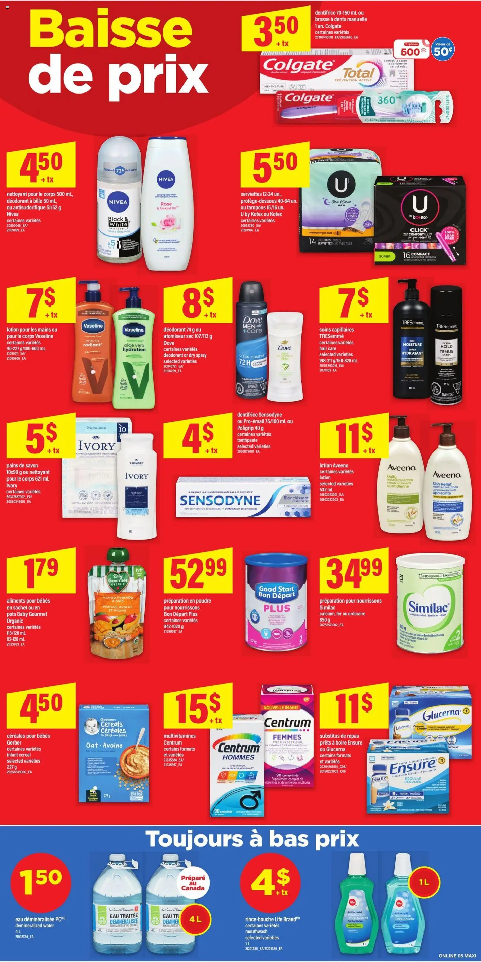 Maxi flyer valid from 04.12.2025 | Page: 11 | Products: Shampoo, Deodorant, Toothpaste, Suit