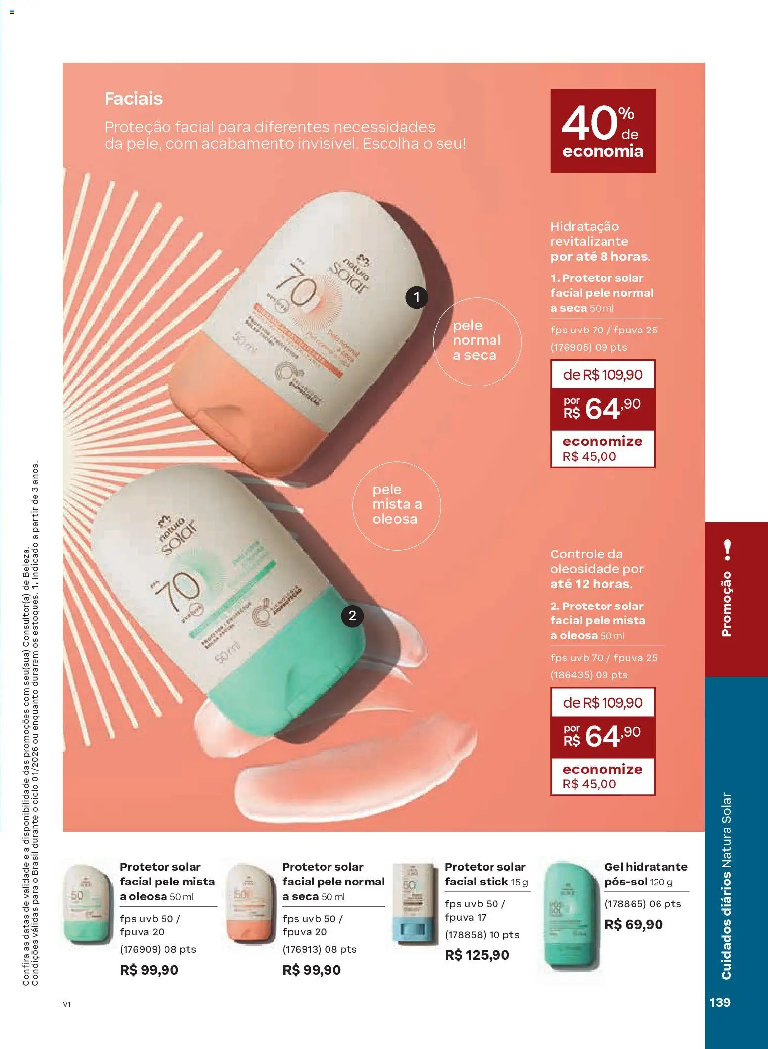 Natura Folheto - válido de 26.12.2025 | Página: 139 | Produtos: Protetor solar, Protetor solar facial