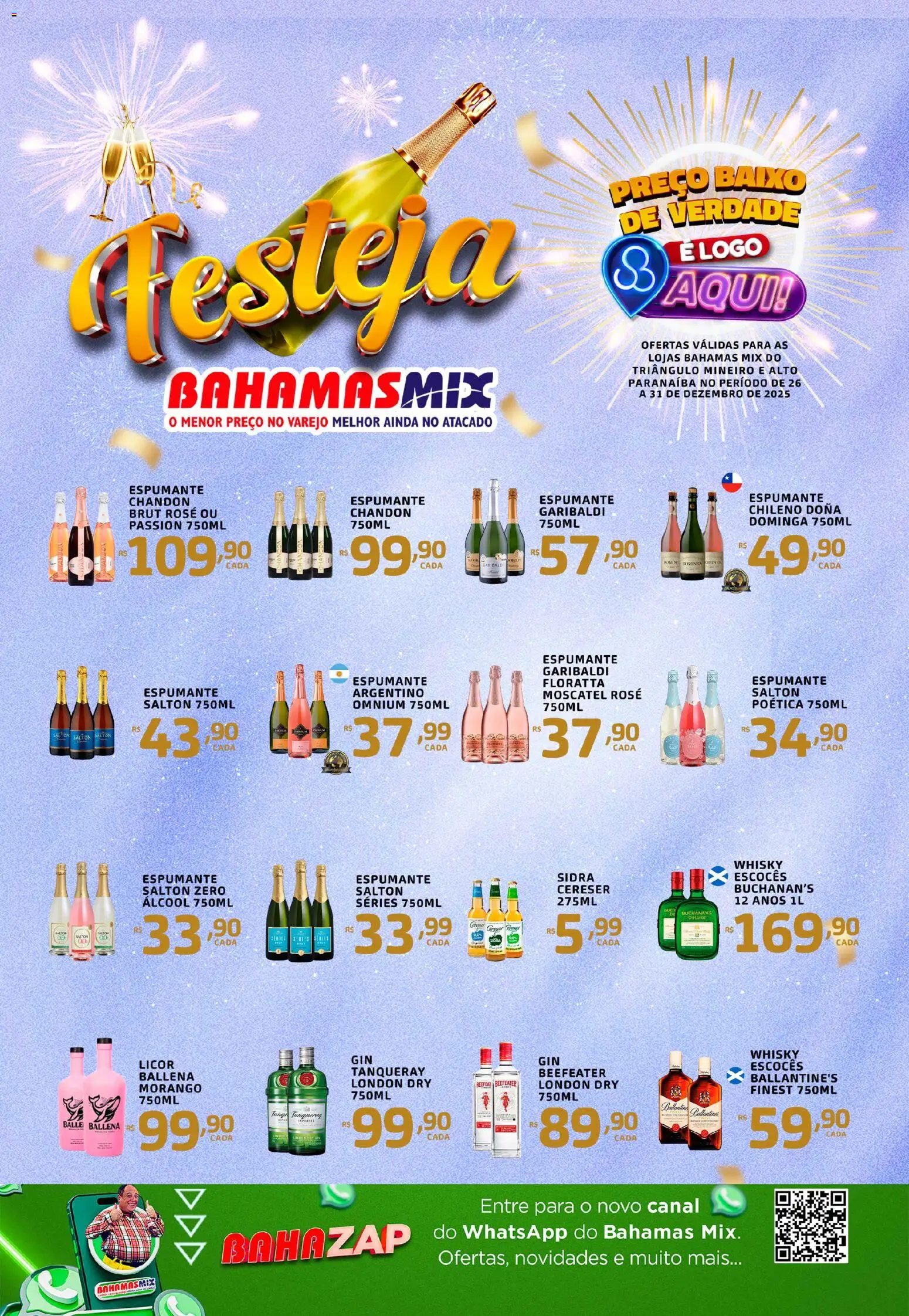 Bahamas Mix Folheto - válido de 26.12.2025 | Página: 1 | Produtos: Espumante, Whisky, Licor, Baixo
