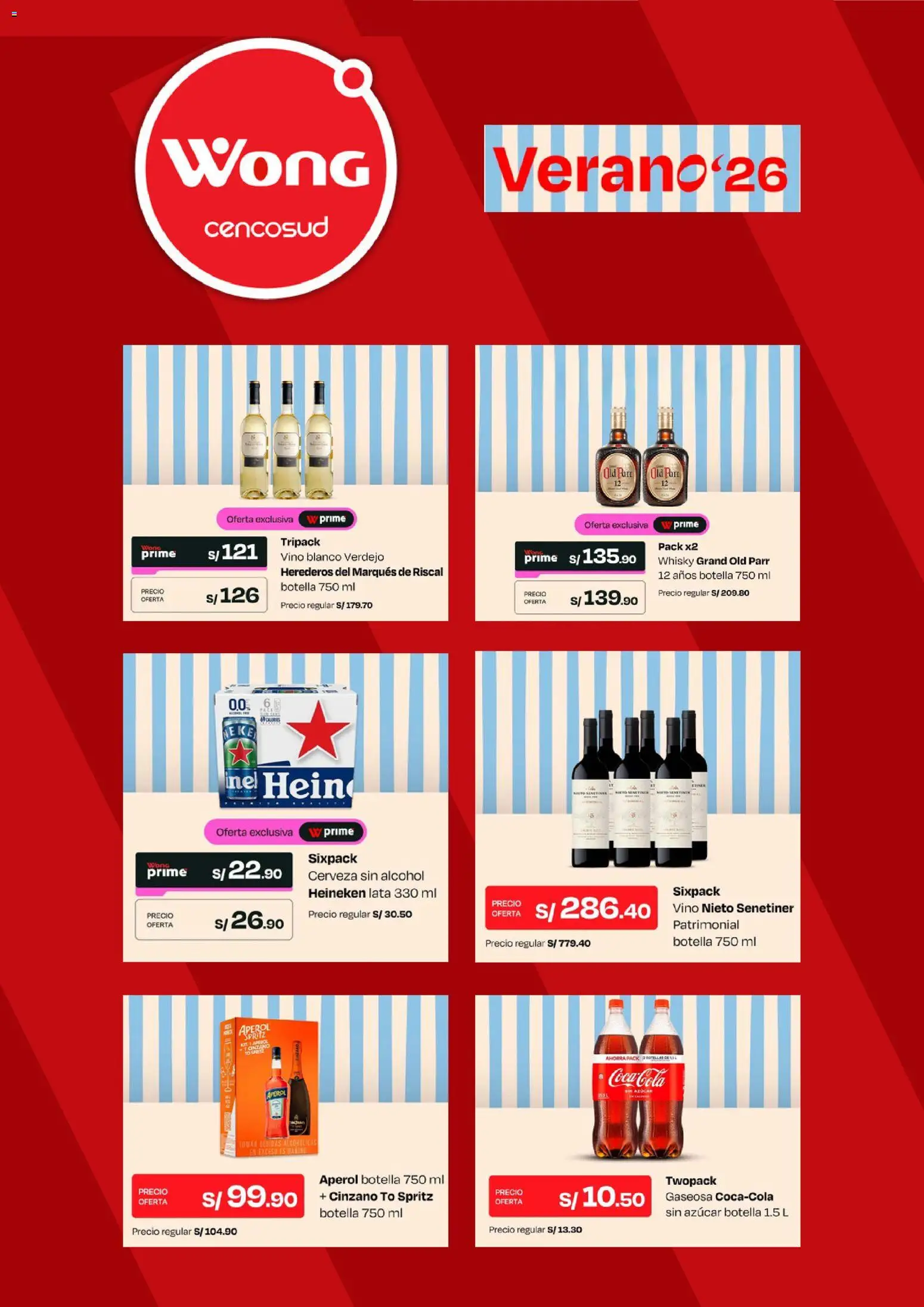 Catálogo Wong válido desde 16.02.2026 | Página: 2 | Productos: Vino, Cerveza, Whisky