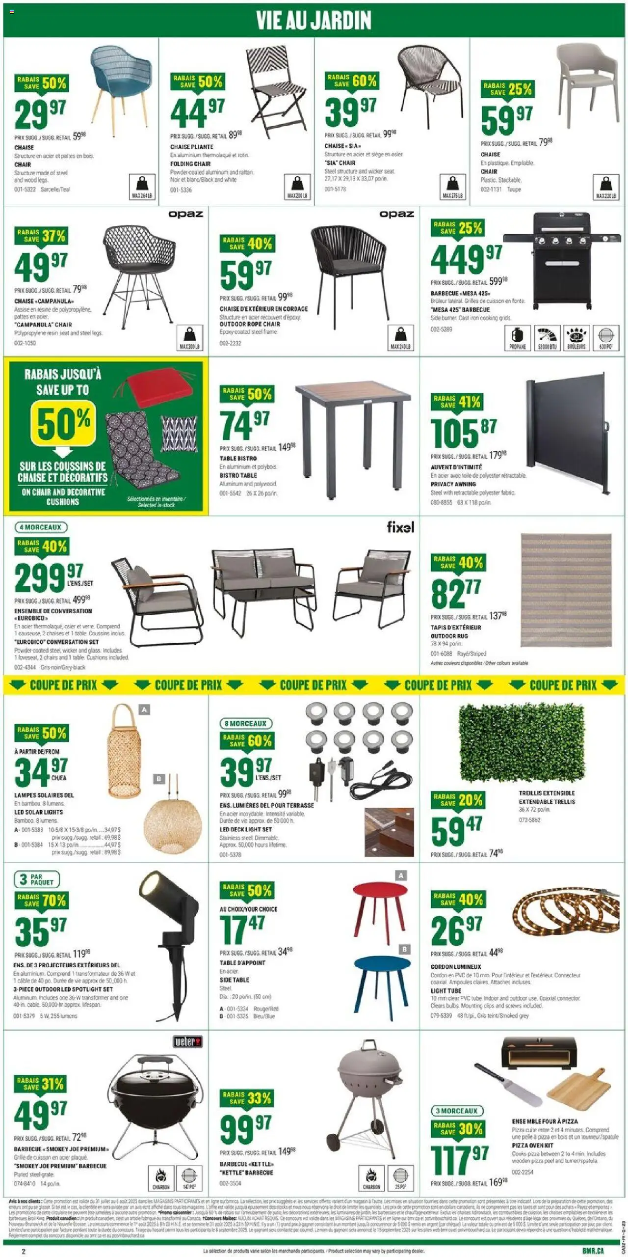 BMR flyer valid from 31.07.2025 | Page: 3 | Products: Cable, Iron, Chair, Pizza