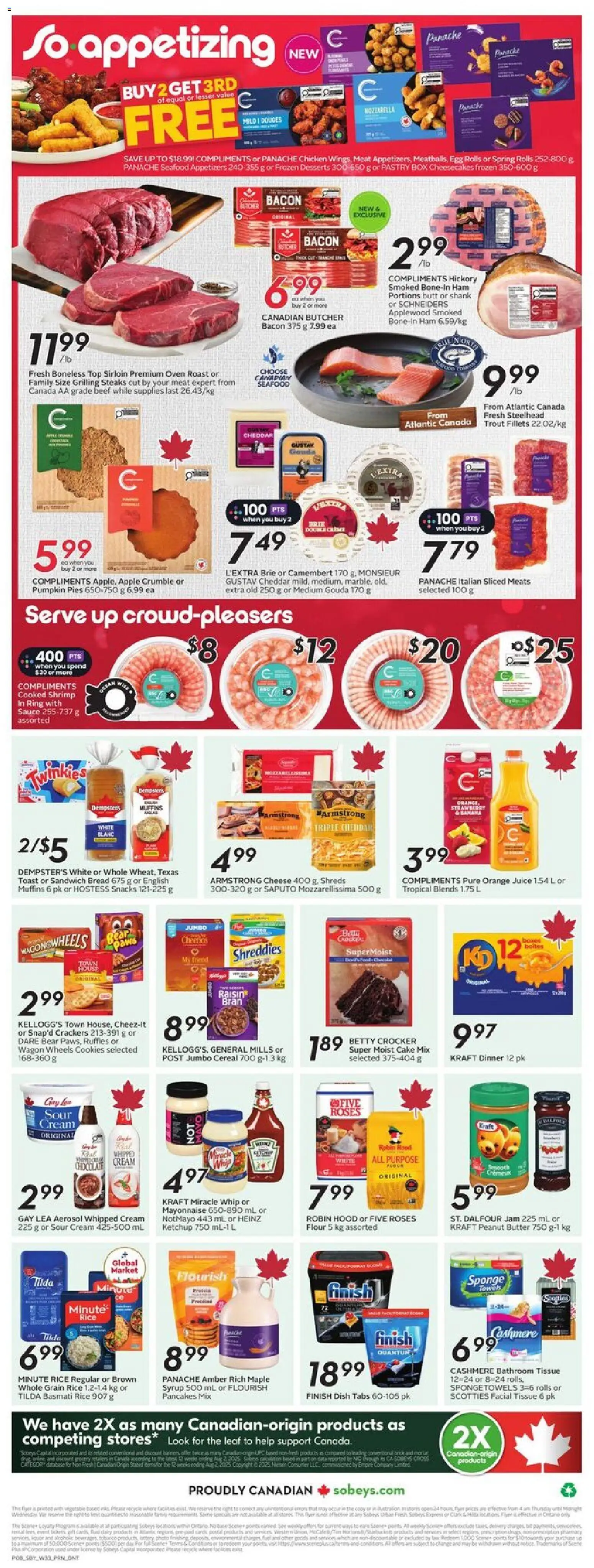 Sobeys flyer valid from 11.12.2025 | Page: 4 | Products: Cream, Oven, Butter, Pumpkin