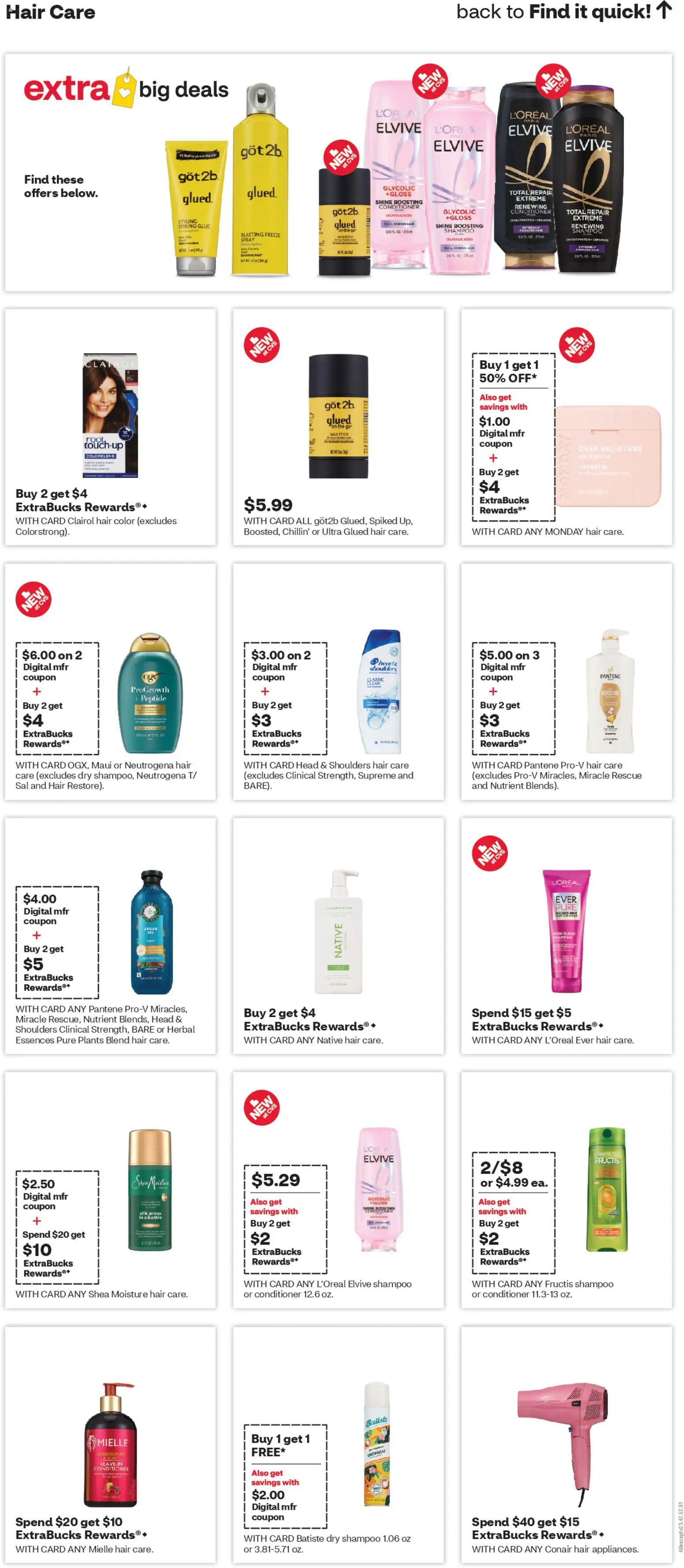 CVS Pharmacy Weekly Ad - CT - valid from 22.03.2026 | Page: 13 | Products: Press, Conditioner, Hair mask, Hair color