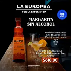 Vista previa de La Europea catálogo Margarita sin alcohol, nuevo folleto de la tienda, válido en México a partir del 17.12.2025