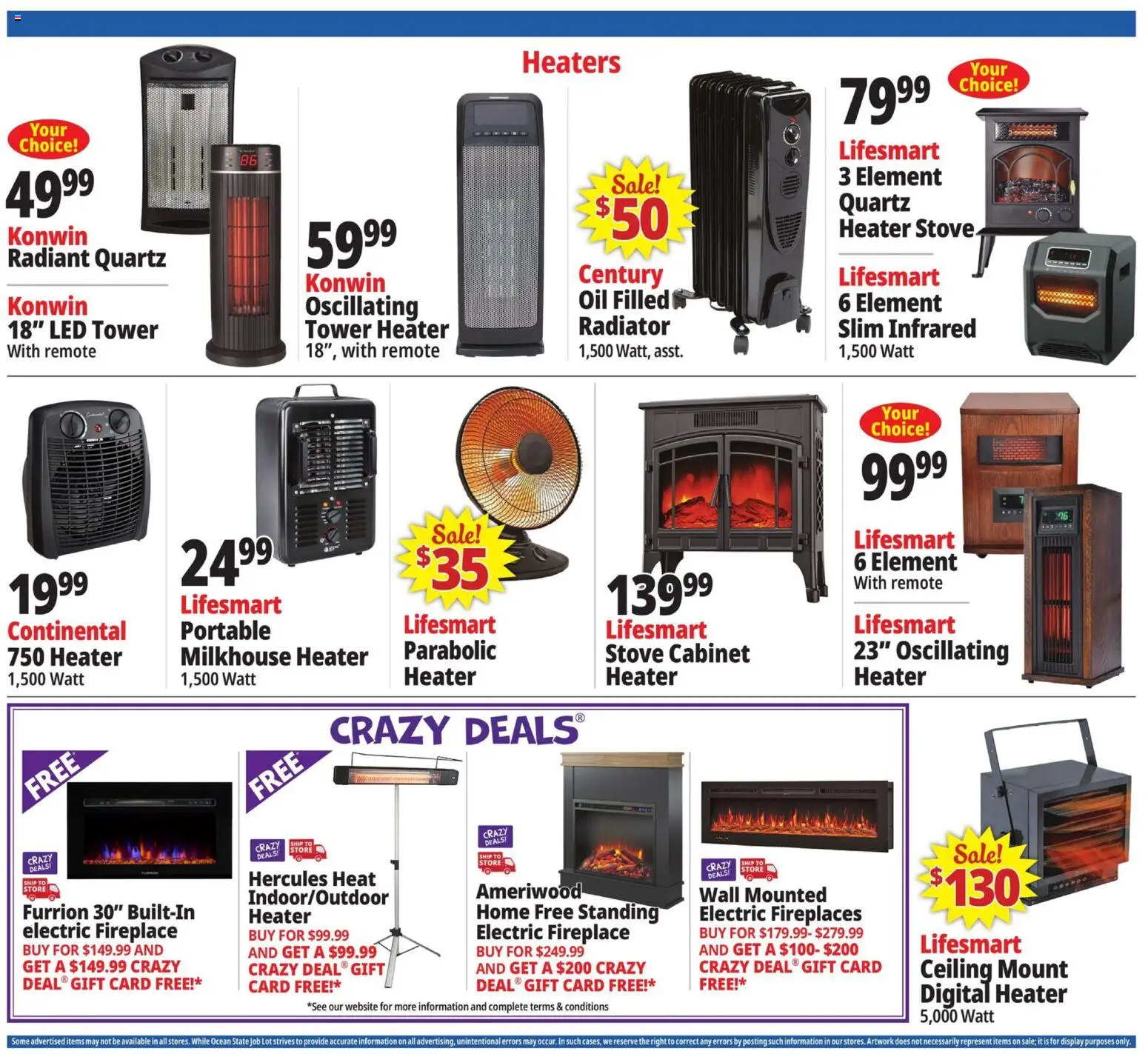 Ocean State Job Lot Weekly Ad - valid from 08.01.2026 | Page: 10 | Products: Radiator, Oil, Stove