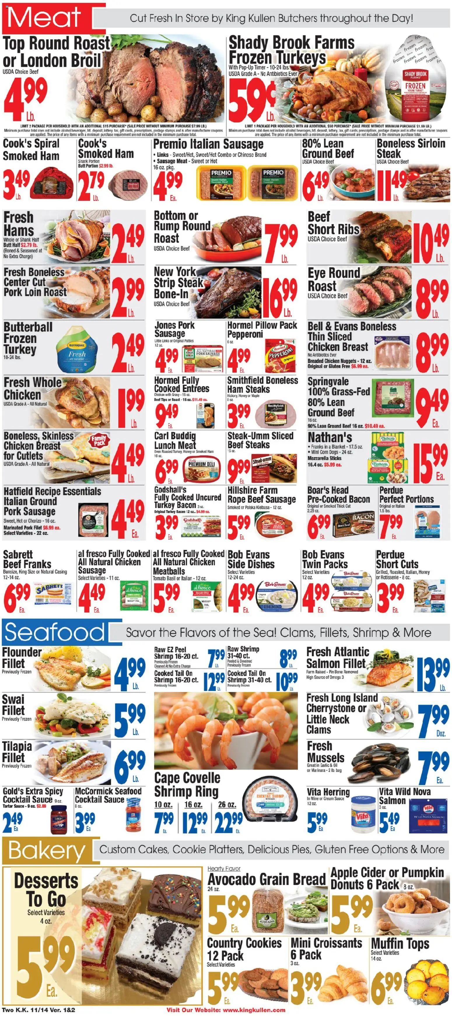 King Kullen Weekly Ad - valid from 14.11.2025 | Page: 2 | Products: Oil, Bread, Cream, Croissants
