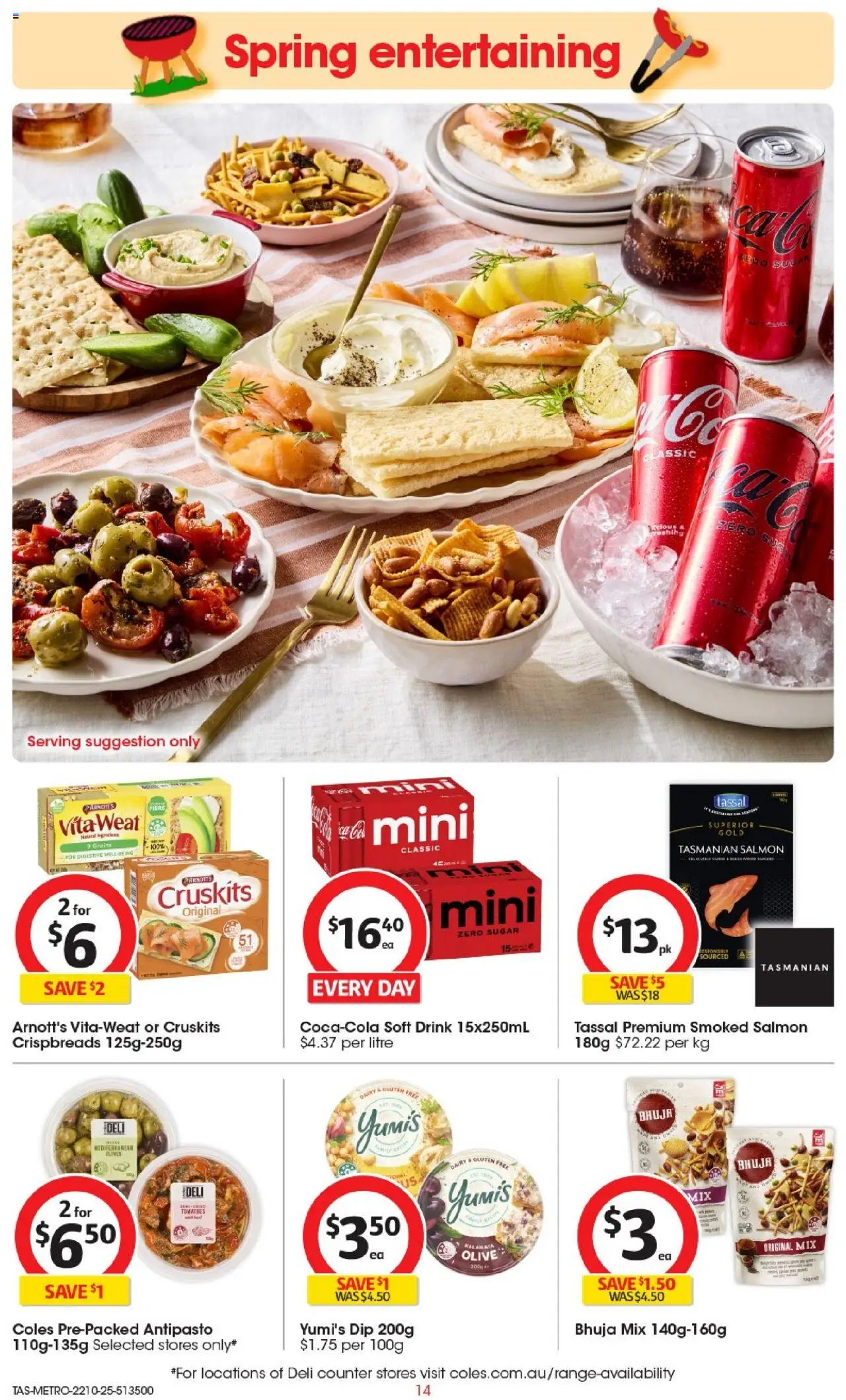 Coles catalogue - valid from 22.10.2025 | Page: 15 | Products: Dairy, Olives, Salmon, Sugar