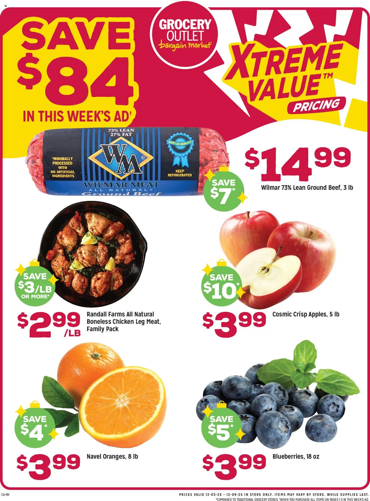 Grocery Outlet Weekly Ad - CA - valid from 03.12.2025 | Page: 1 | Products: Beef