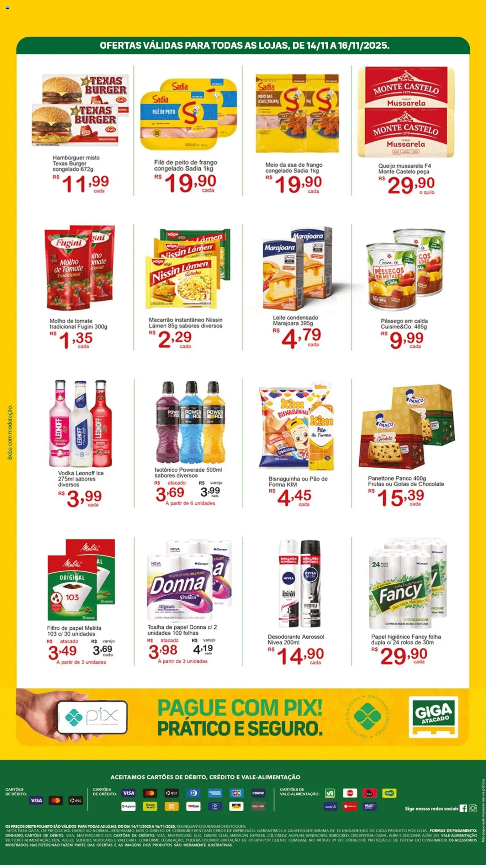 GIGA Atacado Folheto - válido de 14.11.2025 | Página: 2 | Produtos: Queijo, Pão, Chocolate, Leite condensado