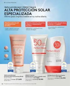 Catálogo Ésika Campaña x válido desde el 30.04.2026 | Página: 100 | Productos: Loción, Mate, Protector solar, Sobre