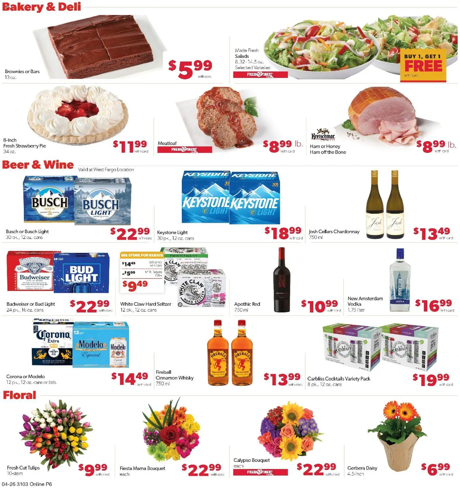 Family Fare Weekly Ad - ND - valid from 26.04.2026 | Page: 7 | Products: Bakery, Ham, Beer, Vodka