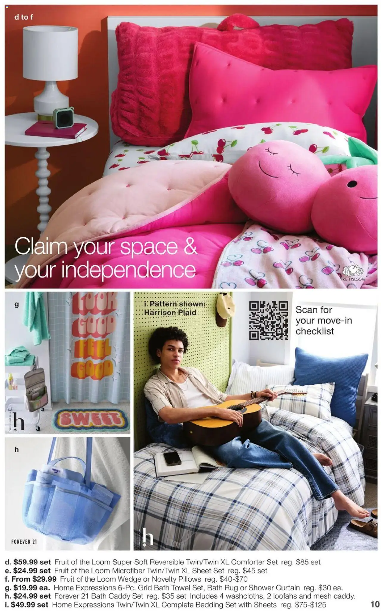 JCPenney Back to Routine - valid from 04.08.2025 | Page: 10 | Products: Bath, Shower, Comforter, Sheet