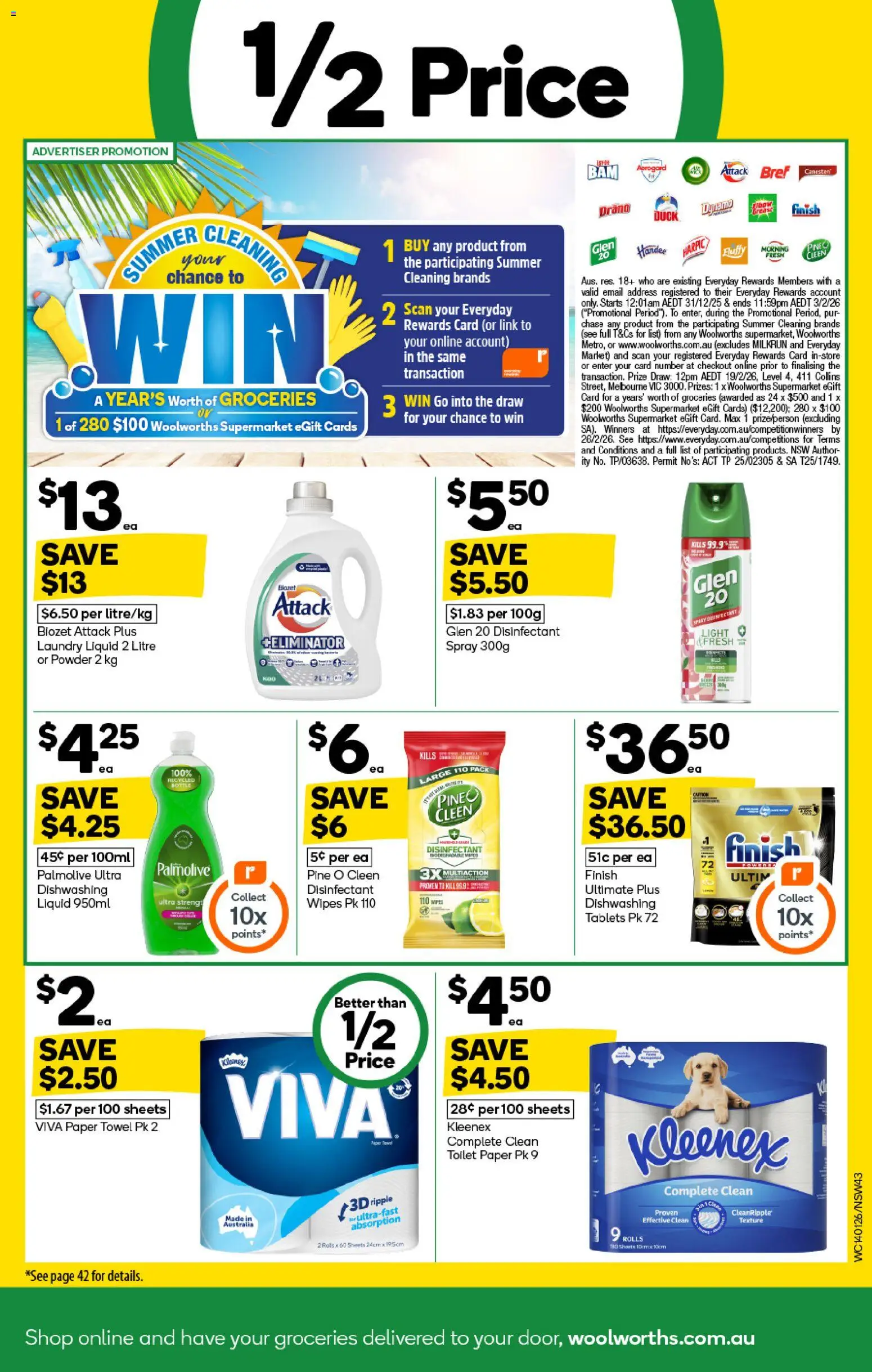Woolworths catalogue - valid from 14.01.2026 | Page: 43 | Products: Toilet, Shorts, Laundry, Tablets