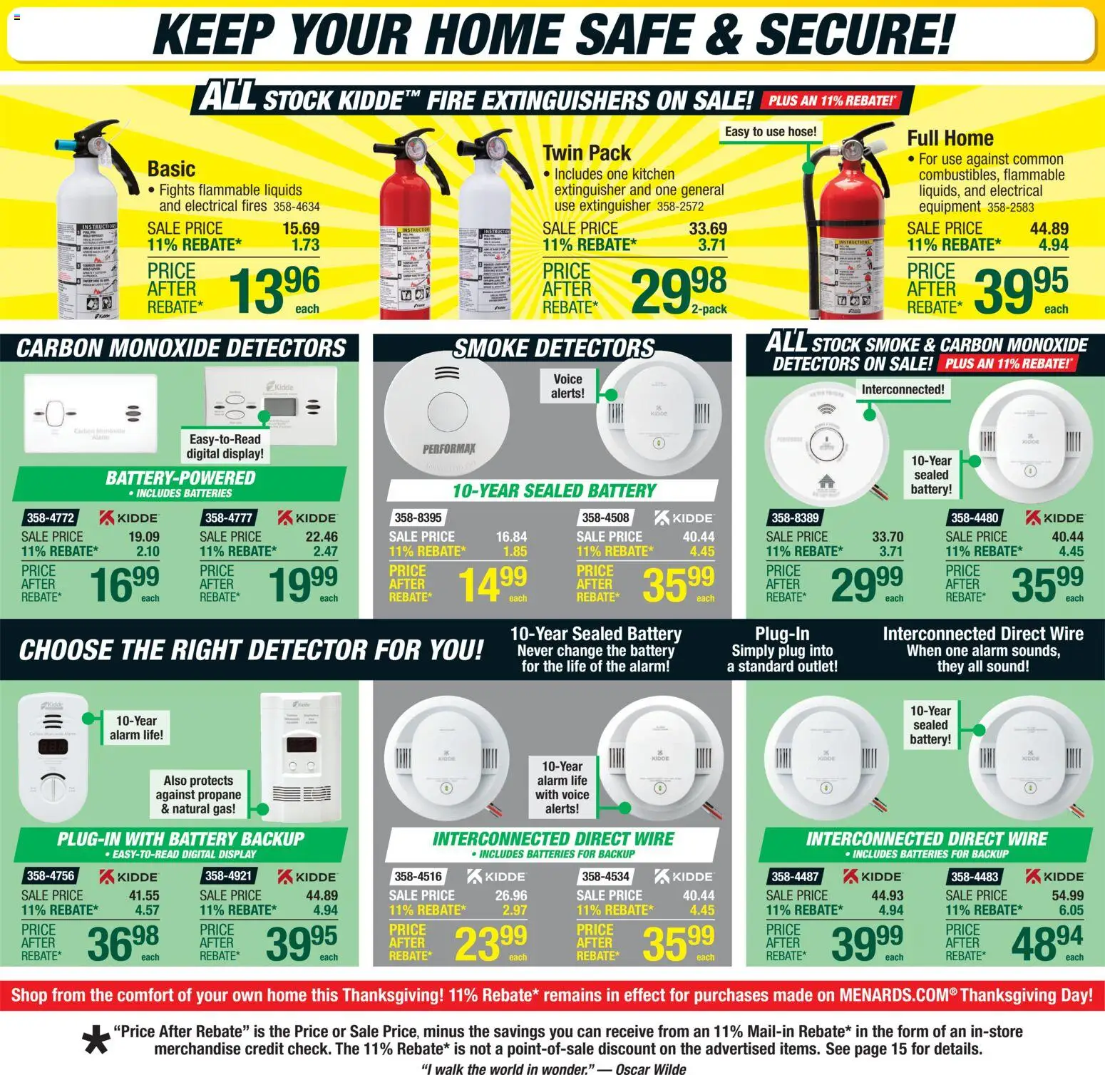 Menards Weekly Ad - valid from 13.11.2025 | Page: 8 | Products: Safe, Battery, Wire, Alarm
