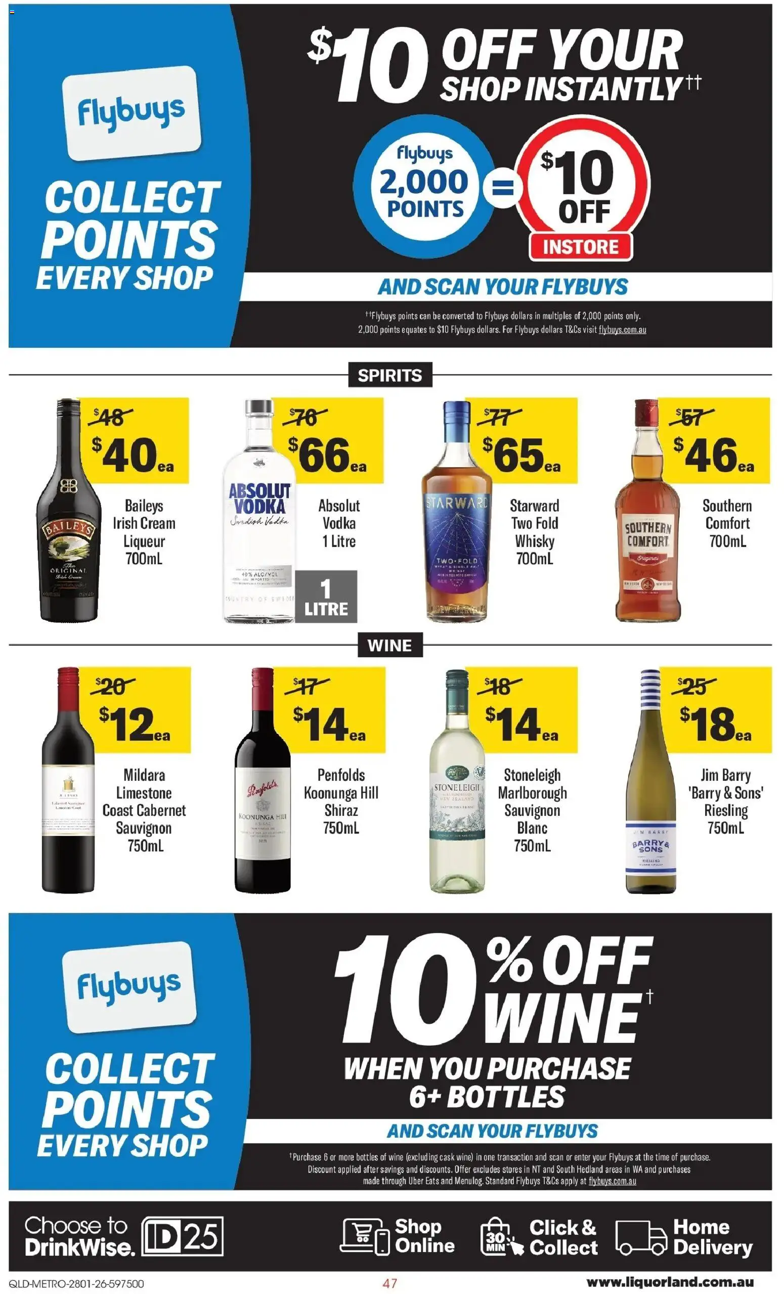 Coles catalogue - valid from 28.01.2026 | Page: 47 | Products: Wine, Cream, Vodka