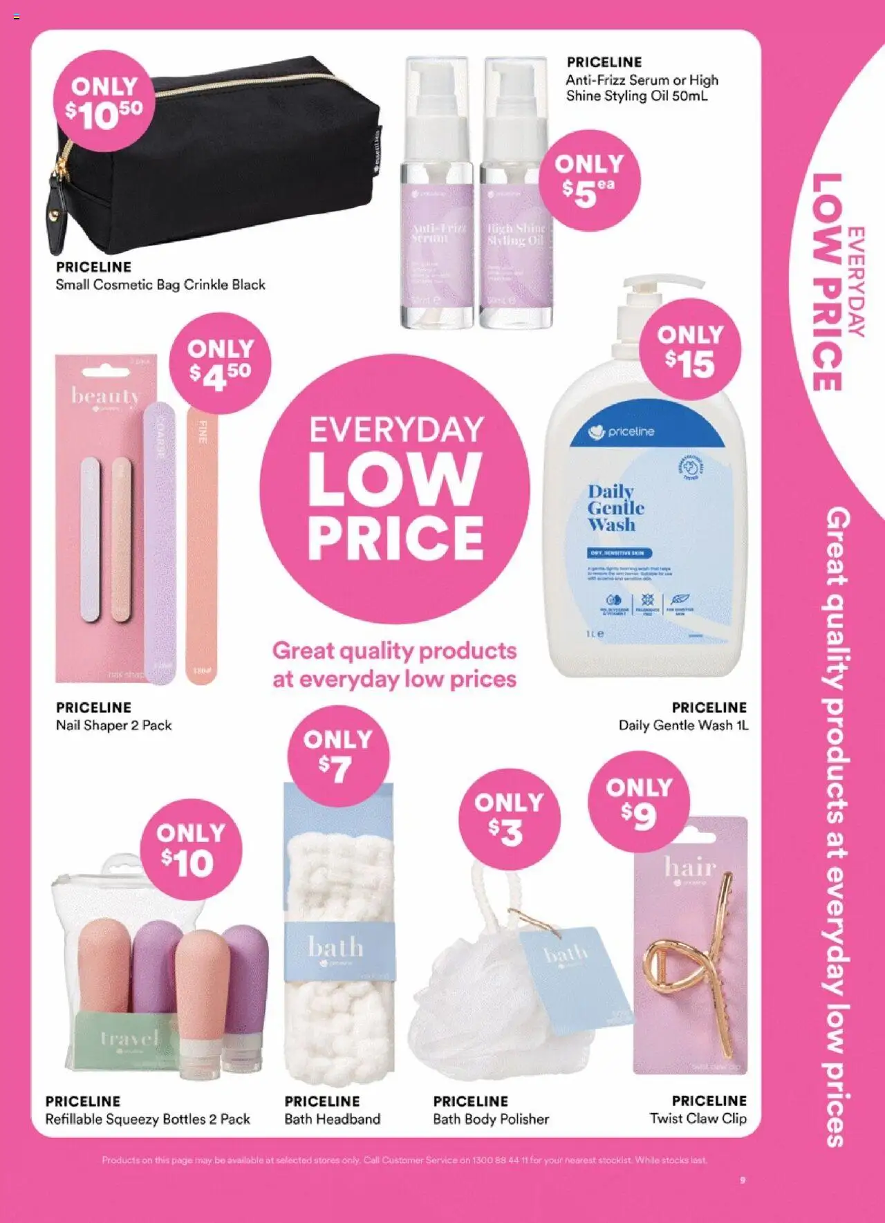 Priceline Pharmacy catalogue - valid from 14.08.2025 | Page: 9 | Products: Bath, Headband, Clip, Bag