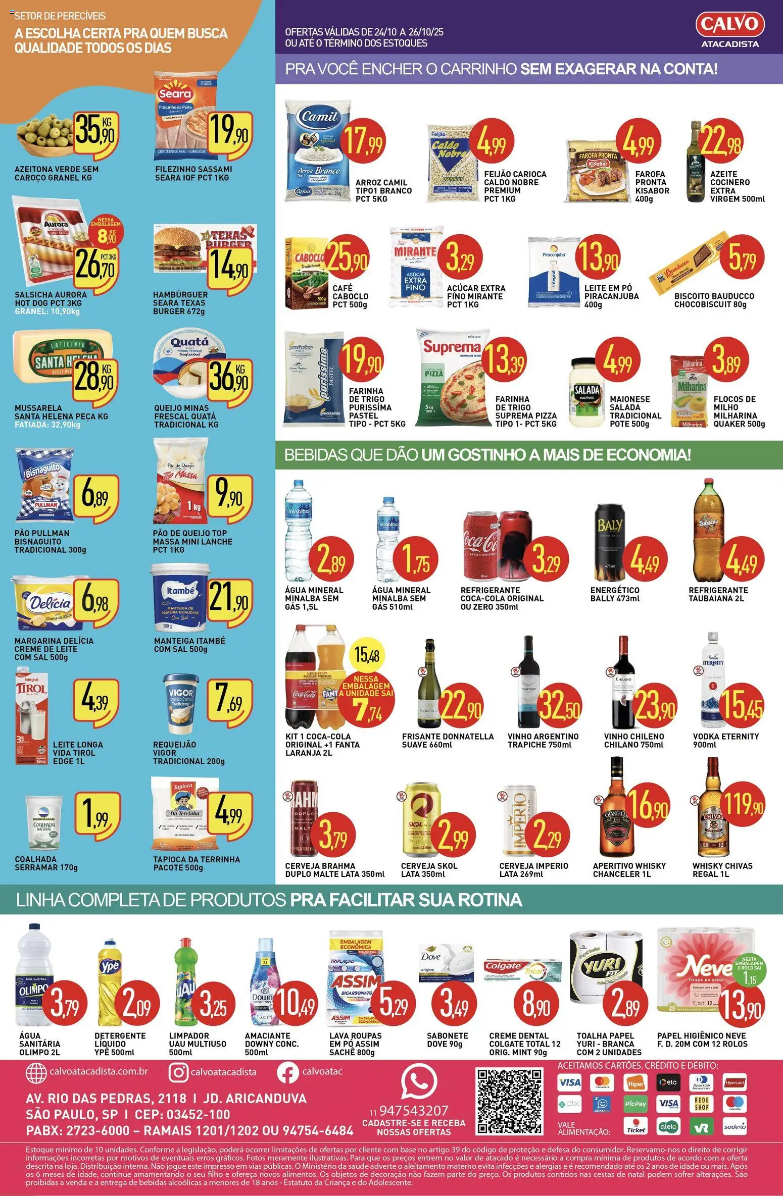 Calvo Atacadista Folheto - válido de 24.10.2025 | Página: 2 | Produtos: Fanta, Leite, Arroz, Azeite