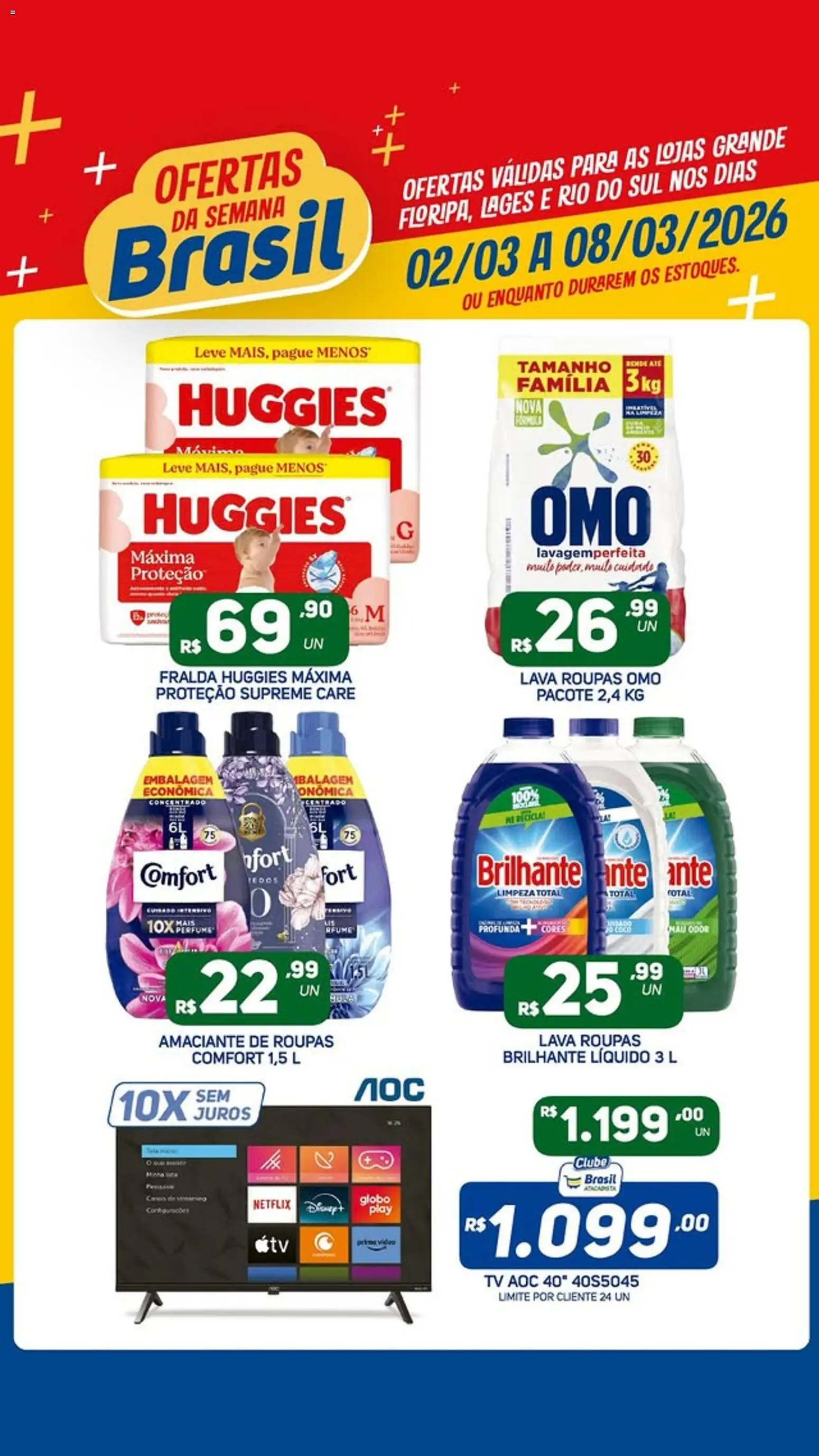 Brasil Atacadista Folheto - válido de 02.03.2026 | Página: 5 | Produtos: Perfume, Amaciante de roupas, Tv, Amaciante