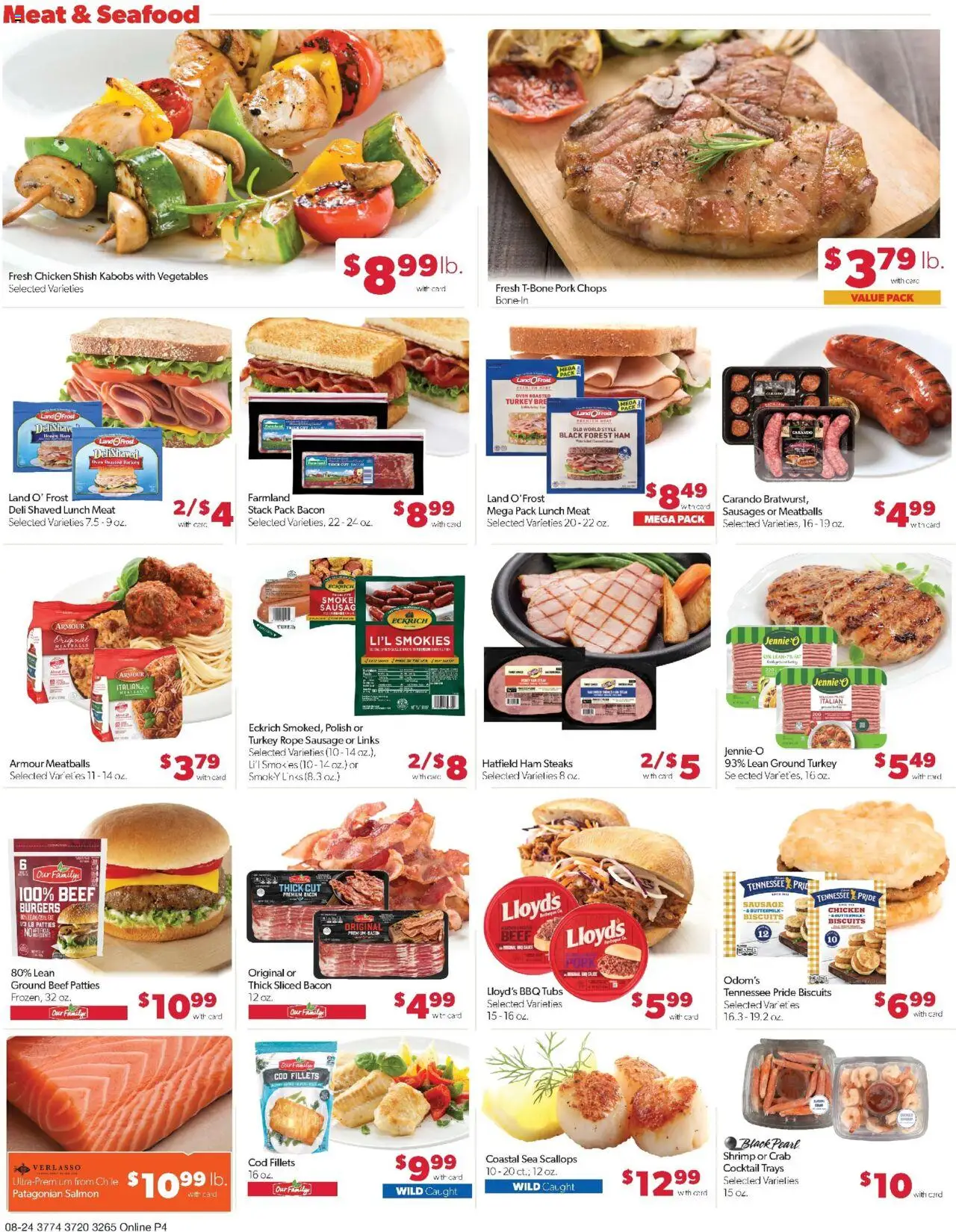 Family Fare Weekly Ad - IA - valid from 24.08.2025 | Page: 8 | Products: Beef, Seafood, Sausage, Oven