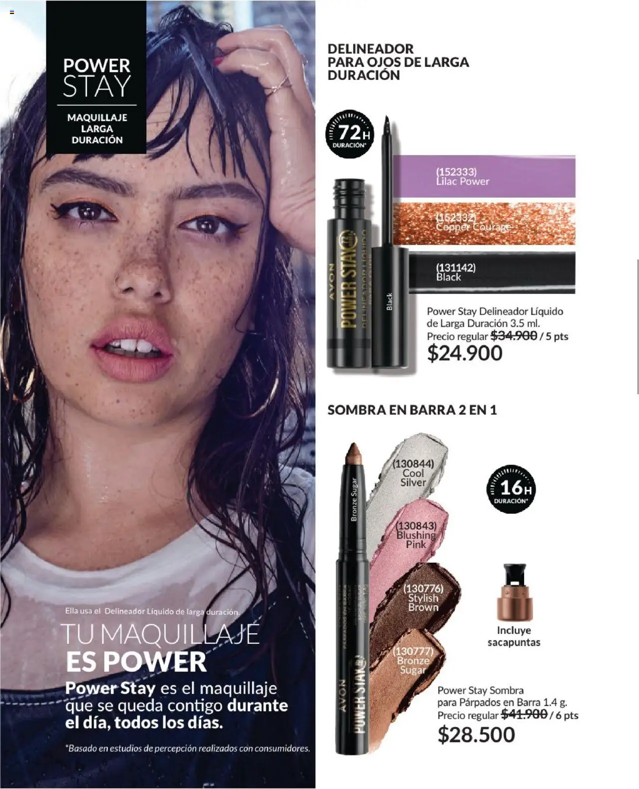 Avon revista - valida desde el 01.08.2025 | Página: 48 | Productos: Sacapuntas, Maquillaje, Sombra, Delineador