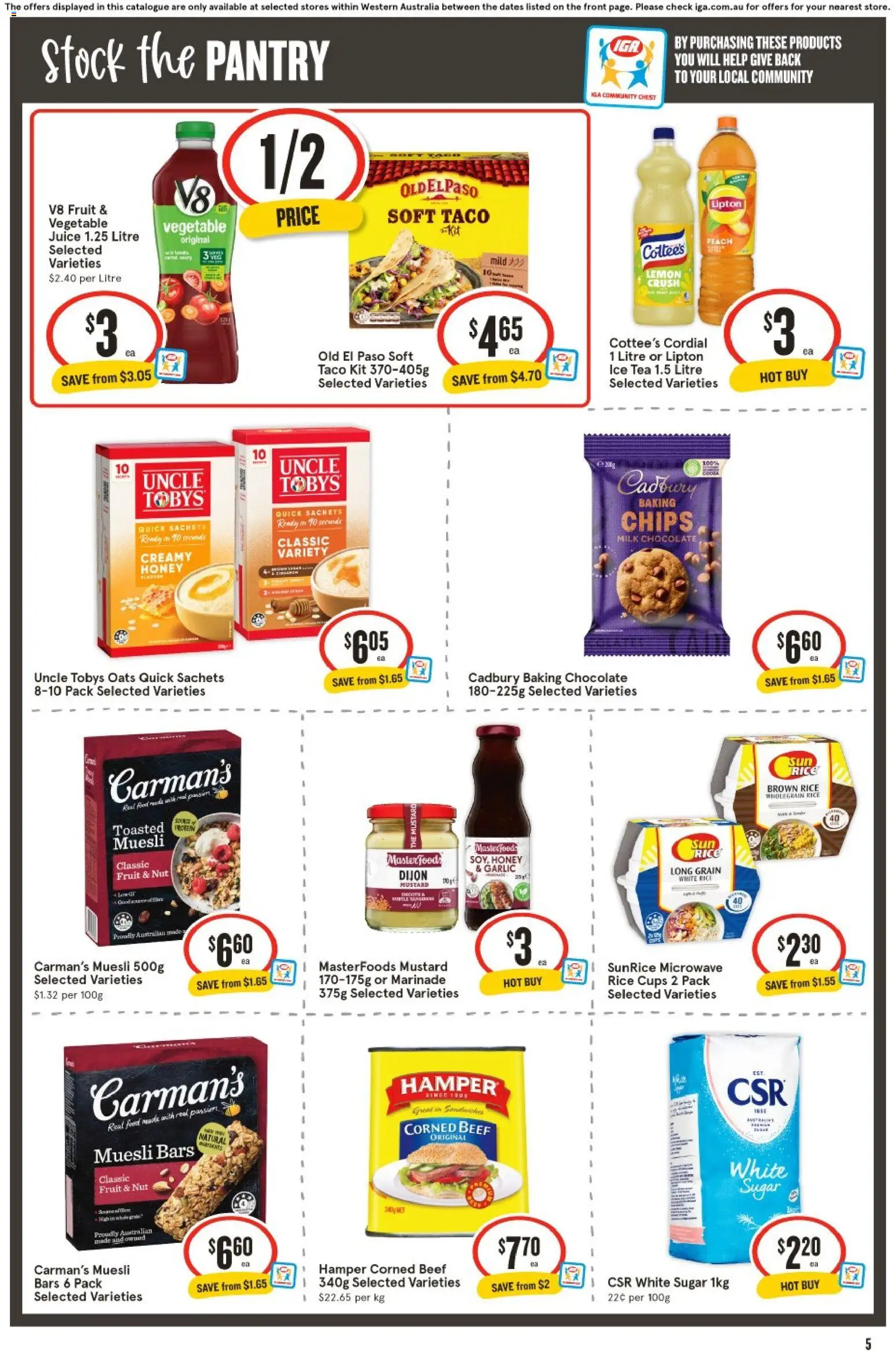 IGA catalogue - valid from 04.02.2026 | Page: 5 | Products: Honey, Mustard, Garlic, Microwave