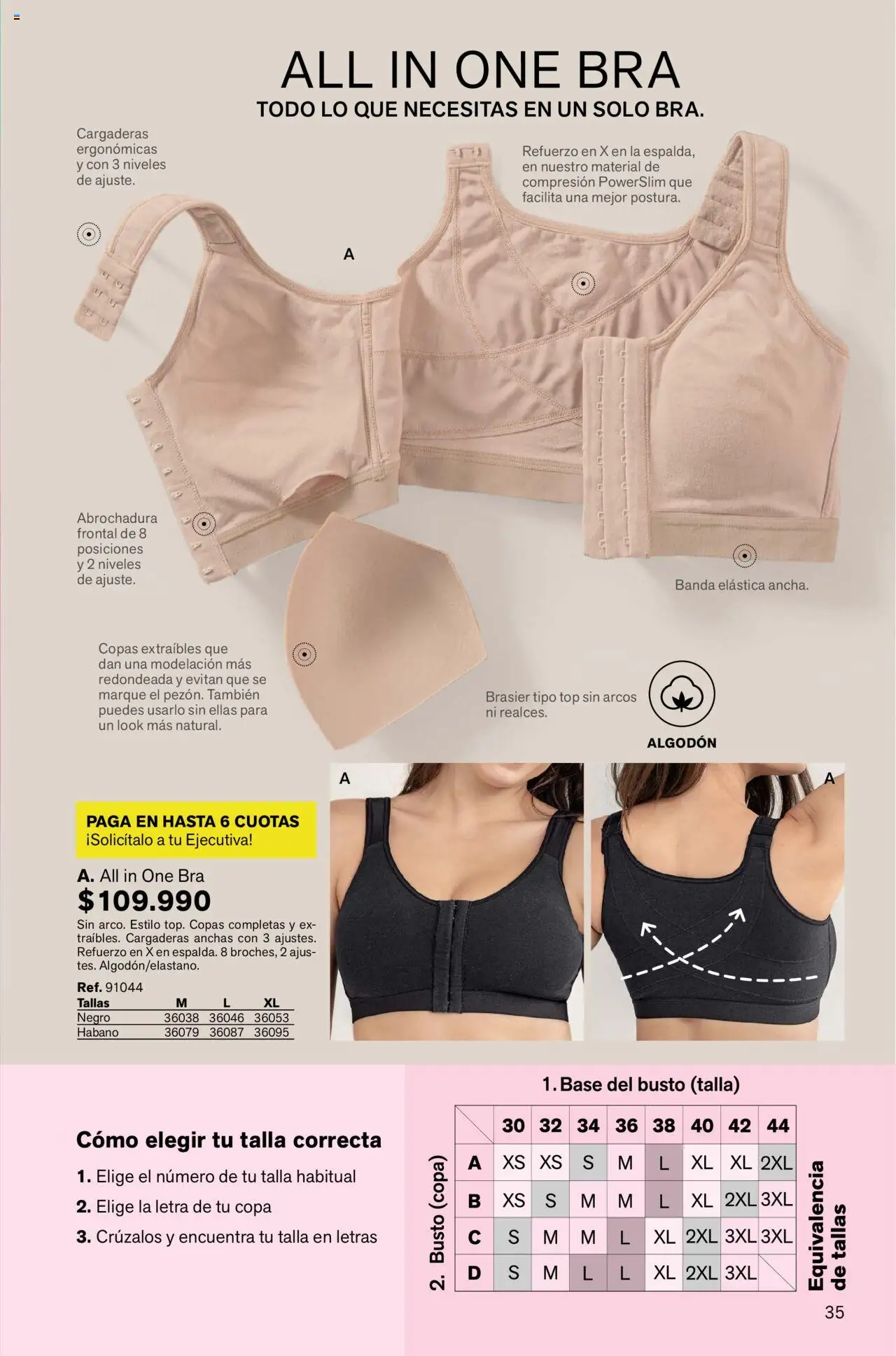 Leonisa revista - valida desde el 12.09.2025 | Página: 35 | Productos: Algodón, Brasier, Top