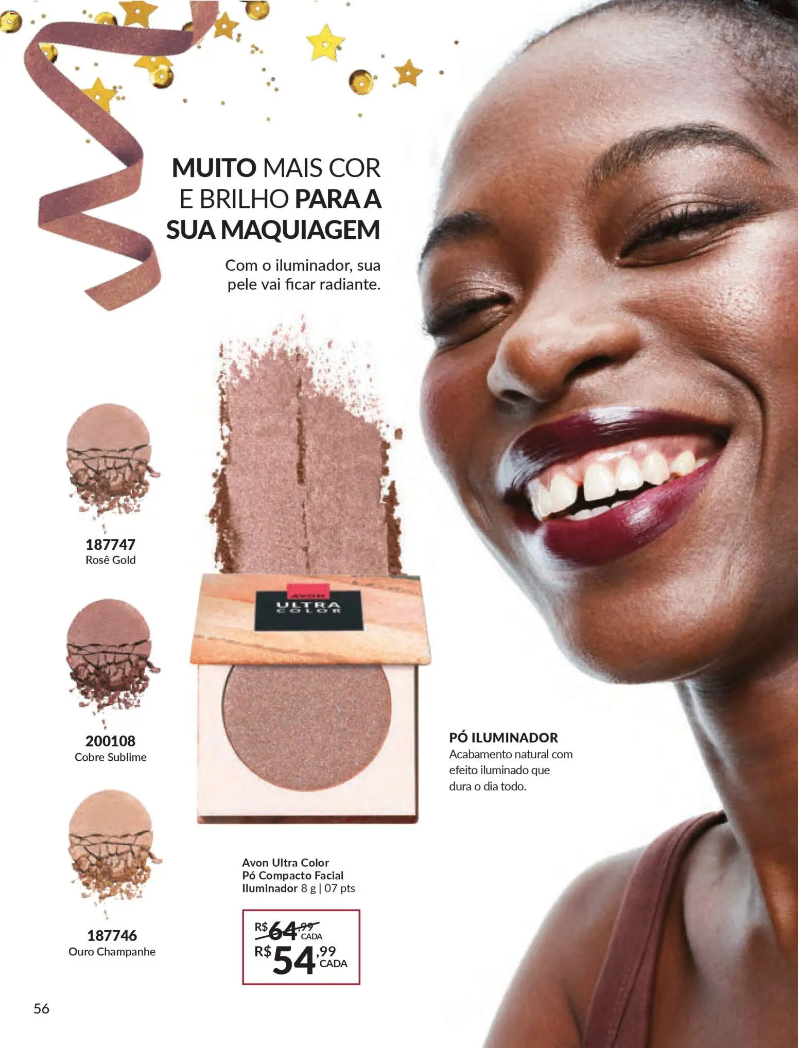 Avon Folheto - válido de 15.01.2026 | Página: 56 | Produtos: Pó compacto, Maquiagem, Pó, Iluminador