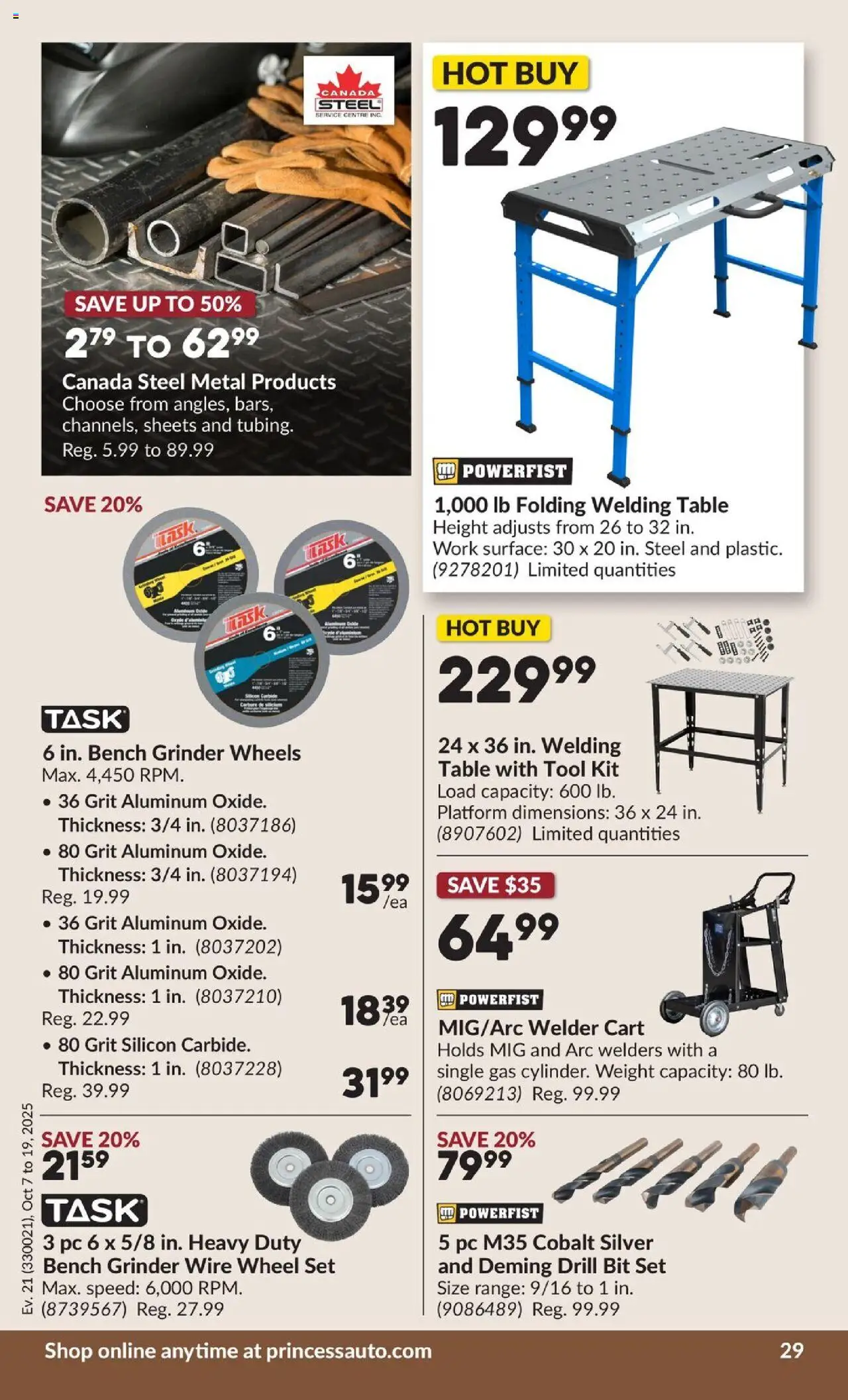Princess Auto flyer valid from 07.10.2025 | Page: 35 | Products: PC, Grinder, Table