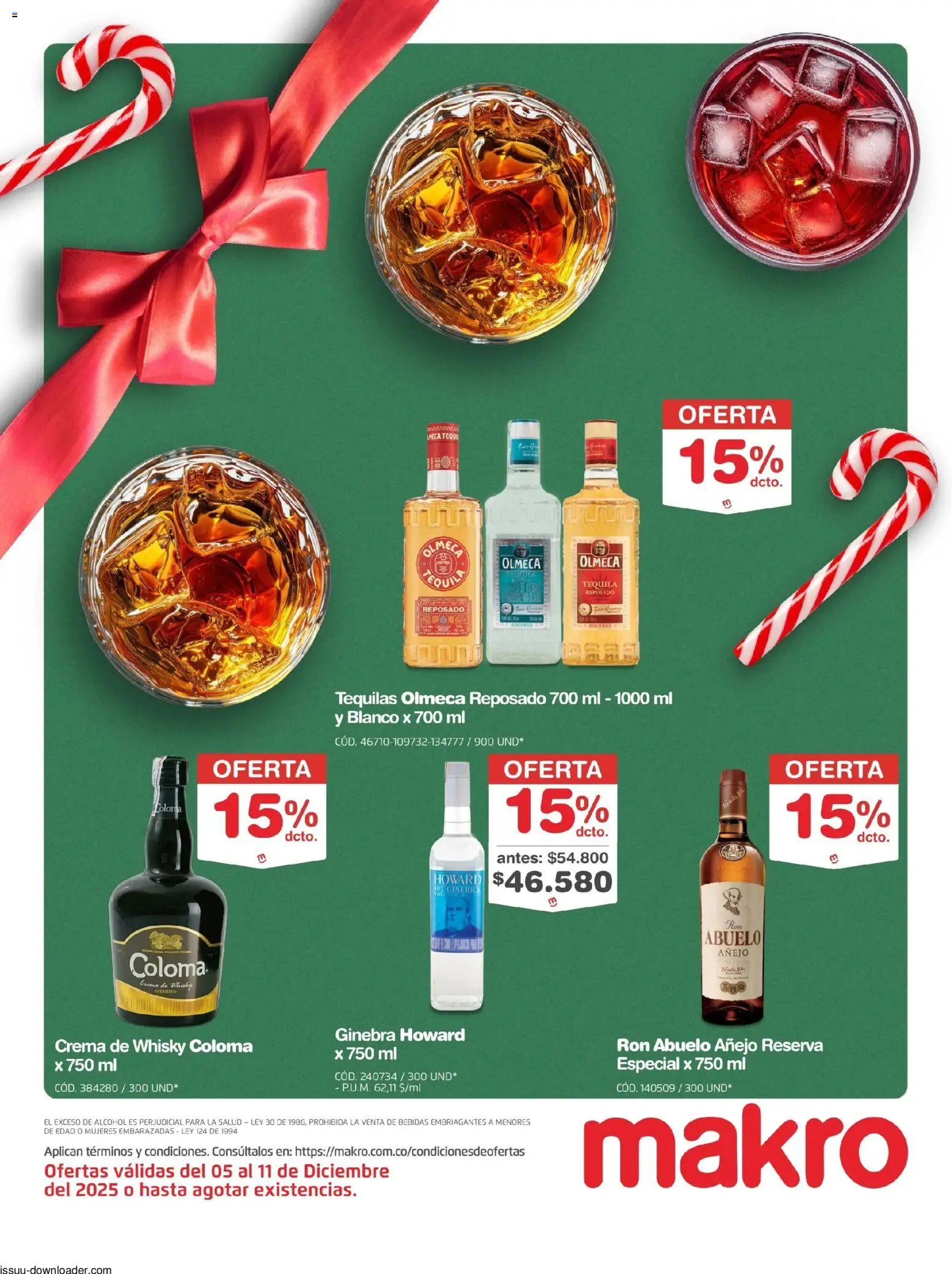 Makro revista - valida desde el 05.12.2025 | Página: 6 | Productos: Ginebra, Whisky, Ron, Tequila