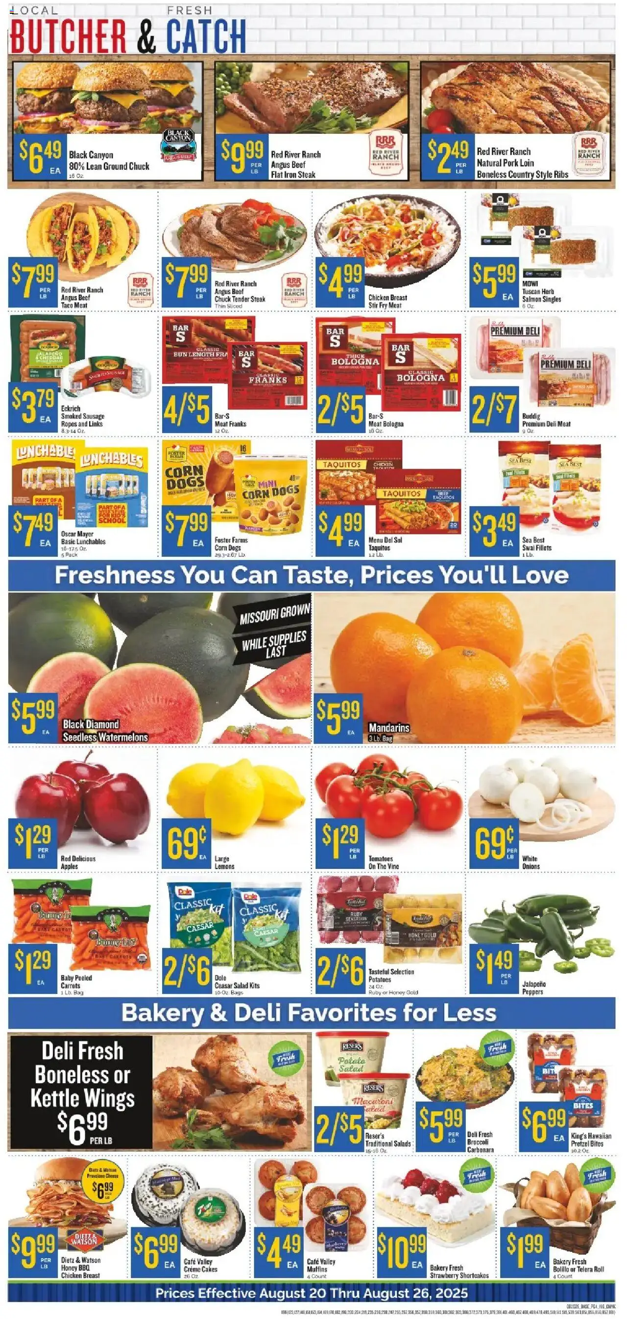 Homeland Weekly Ad - valid from 20.08.2025 | Page: 4 | Products: Mandarins, Tomatoes, Beef, Sausage