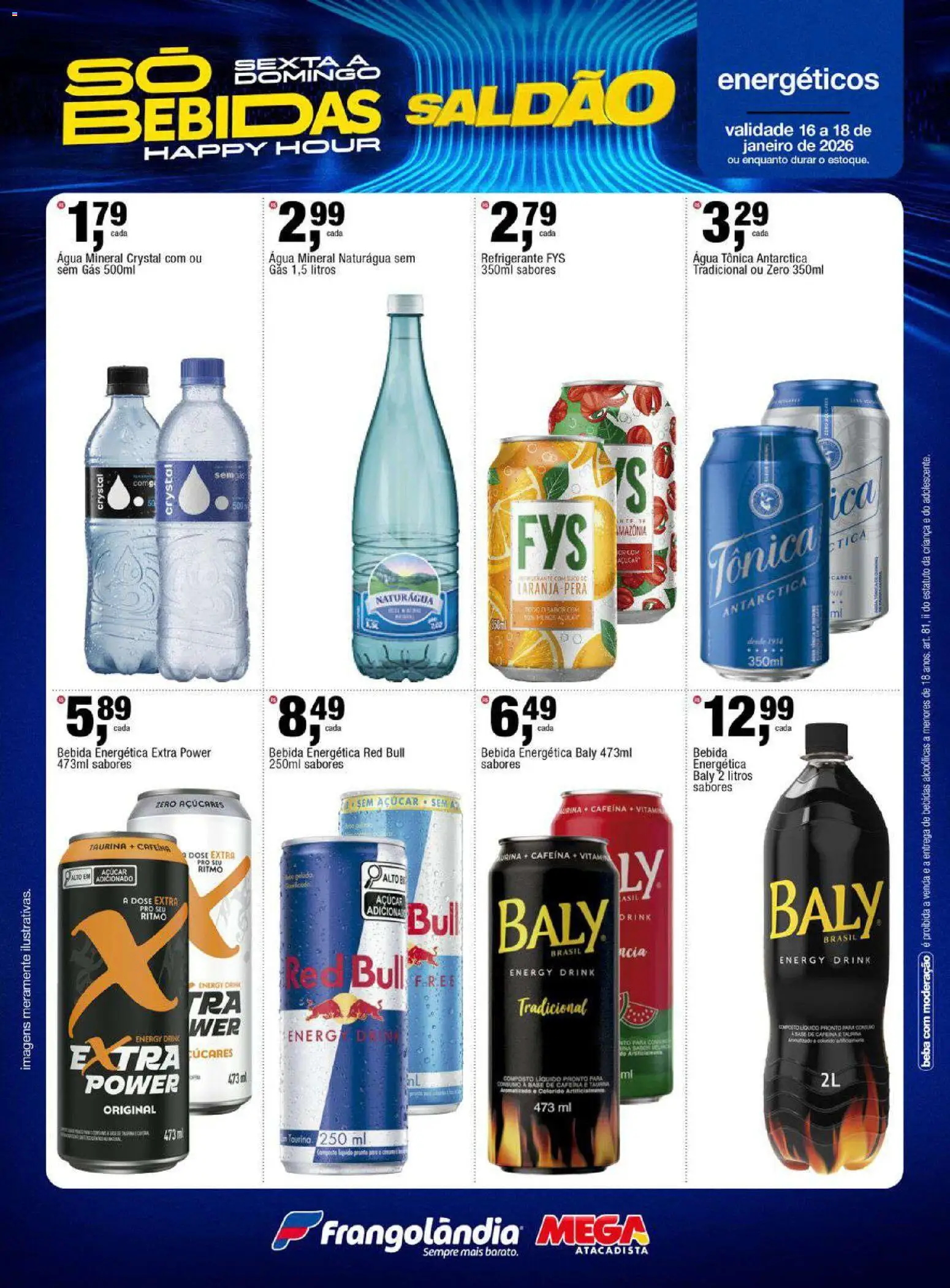 Frangolândia Folheto - válido de 16.01.2026 | Página: 2 | Produtos: Água tônica, Água mineral, Açúcar, Refrigerante