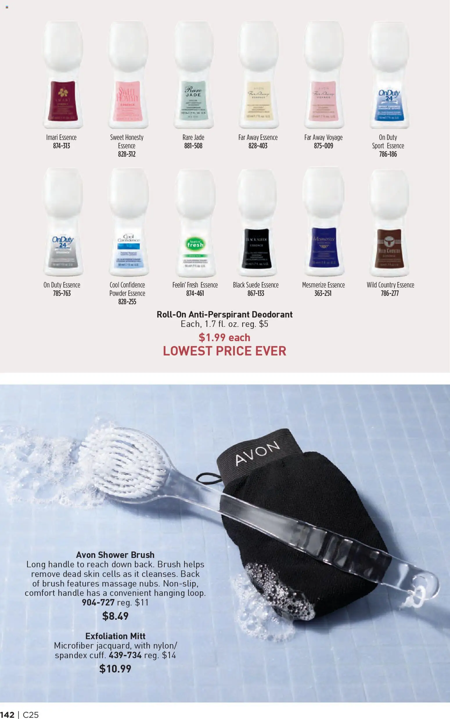 Avon Brochure - valid from 03.12.2025 | Page: 142 | Products: Powder, Brush, Deodorant, Antiperspirant