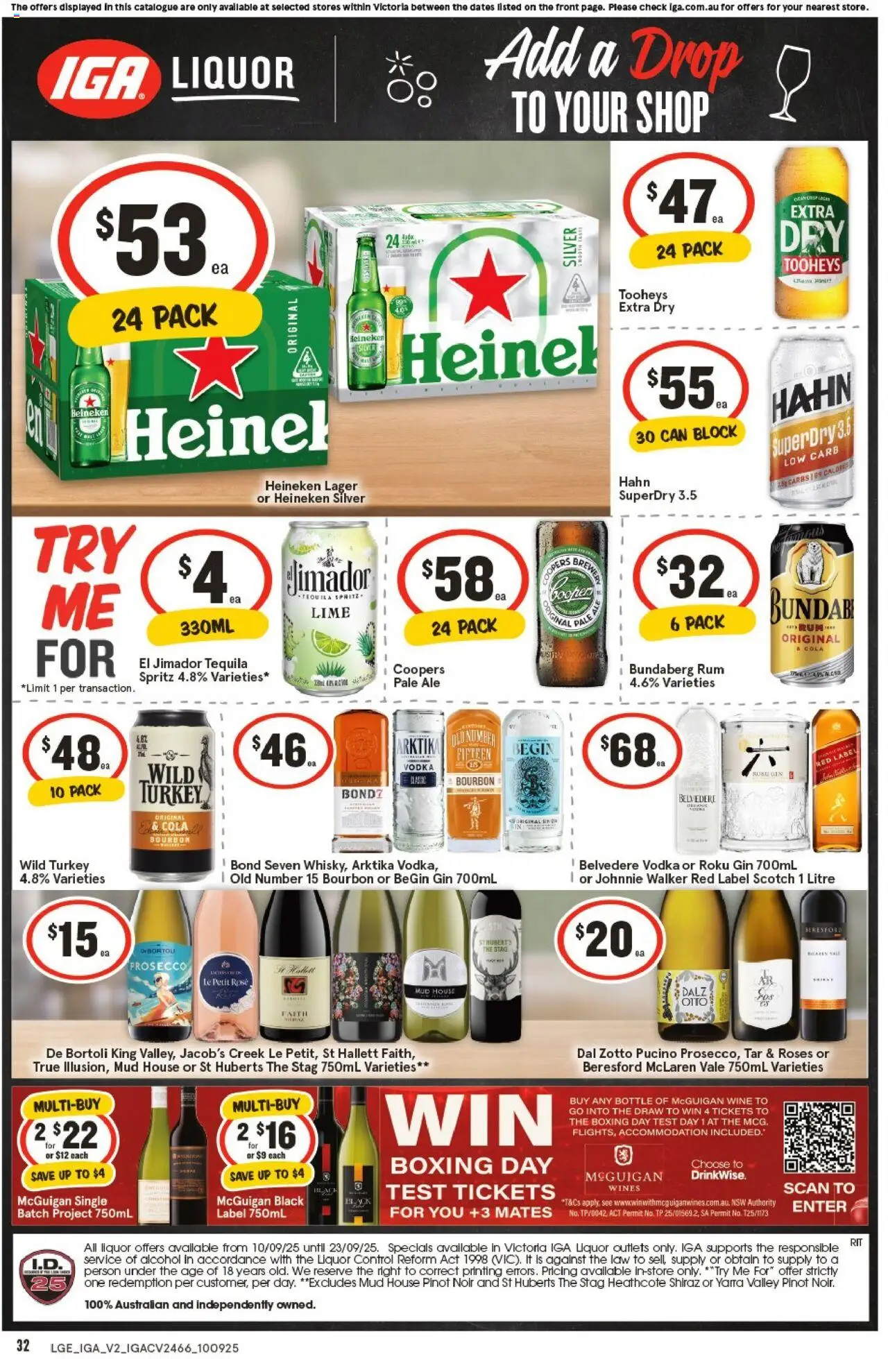 IGA catalogue - valid from 10.09.2025 | Page: 2 | Products: Bourbon, Gin, Vodka, Scotch