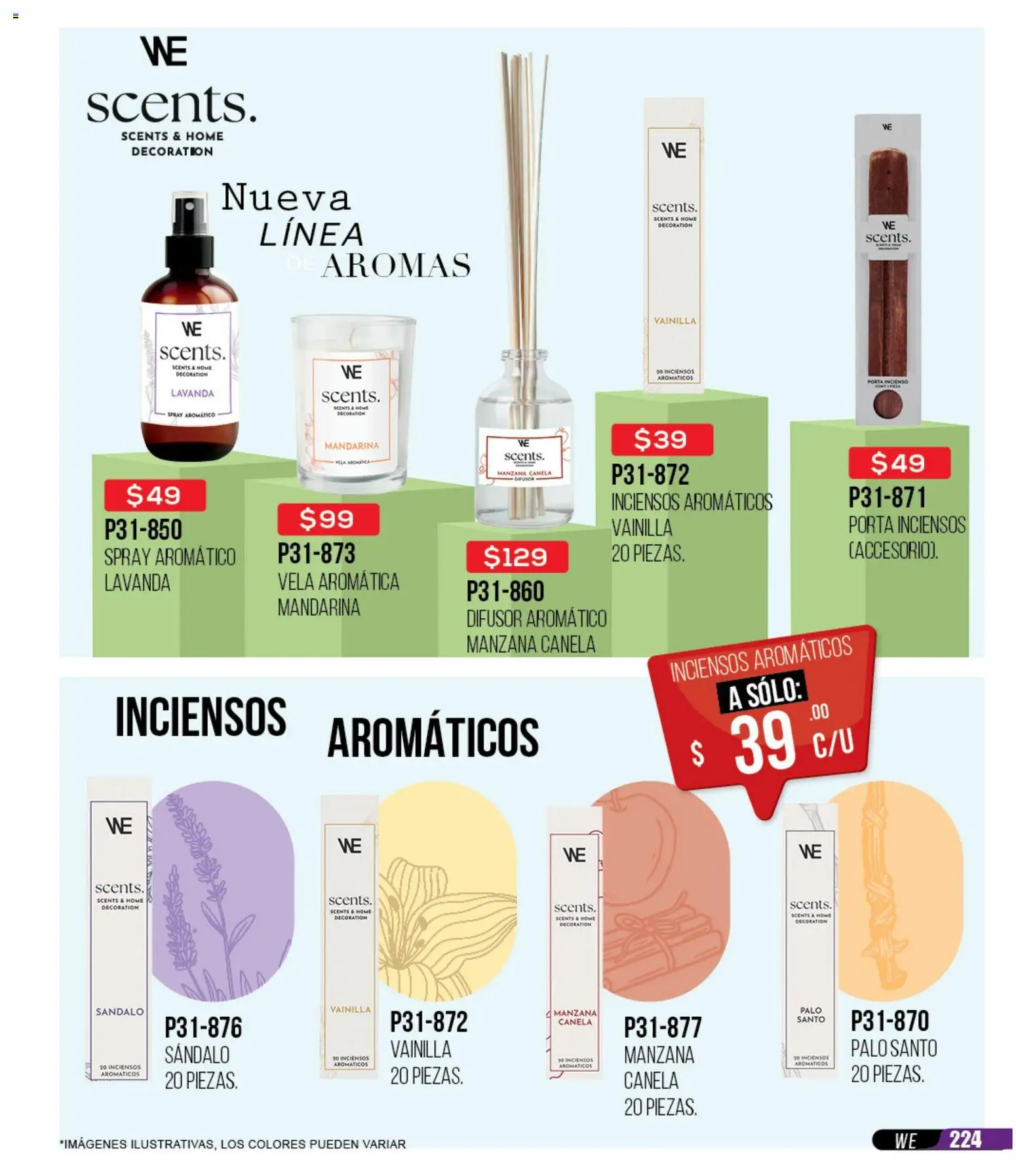 Nuevas ofertas de Cklass válidas en toda la República Mexicana desde el 30.11.2025. ¡Encuentra las mejores ofertas en Cklass catálogo Rebajas Navideñas Ropa! | Página: 225 | Productos: Manzana, Vela