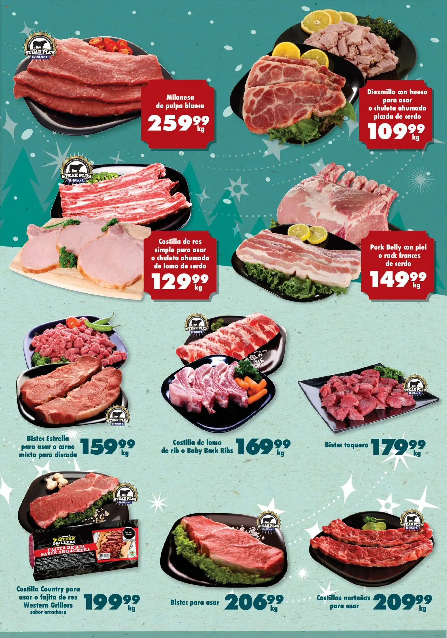 Nuevas ofertas de S-Mart válidas en toda la República Mexicana desde el 07.11.2025. ¡Encuentra las mejores ofertas en S-Mart folleto Ofertas de Feria Monterrey! | Página: 3 | Productos: Milanesa, Cerdo, Res