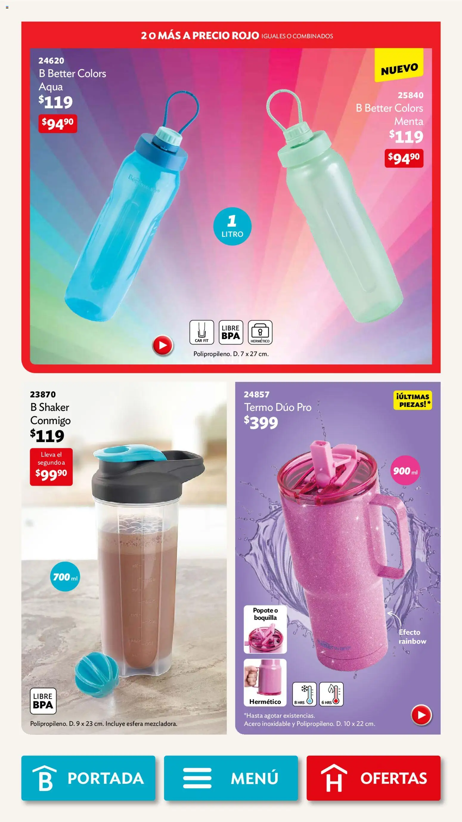 Nuevas ofertas de Betterware válidas en toda la República Mexicana desde el 05.01.2026. ¡Encuentra las mejores ofertas en Betterware campaña 1 2026! | Página: 108 | Productos: Termo