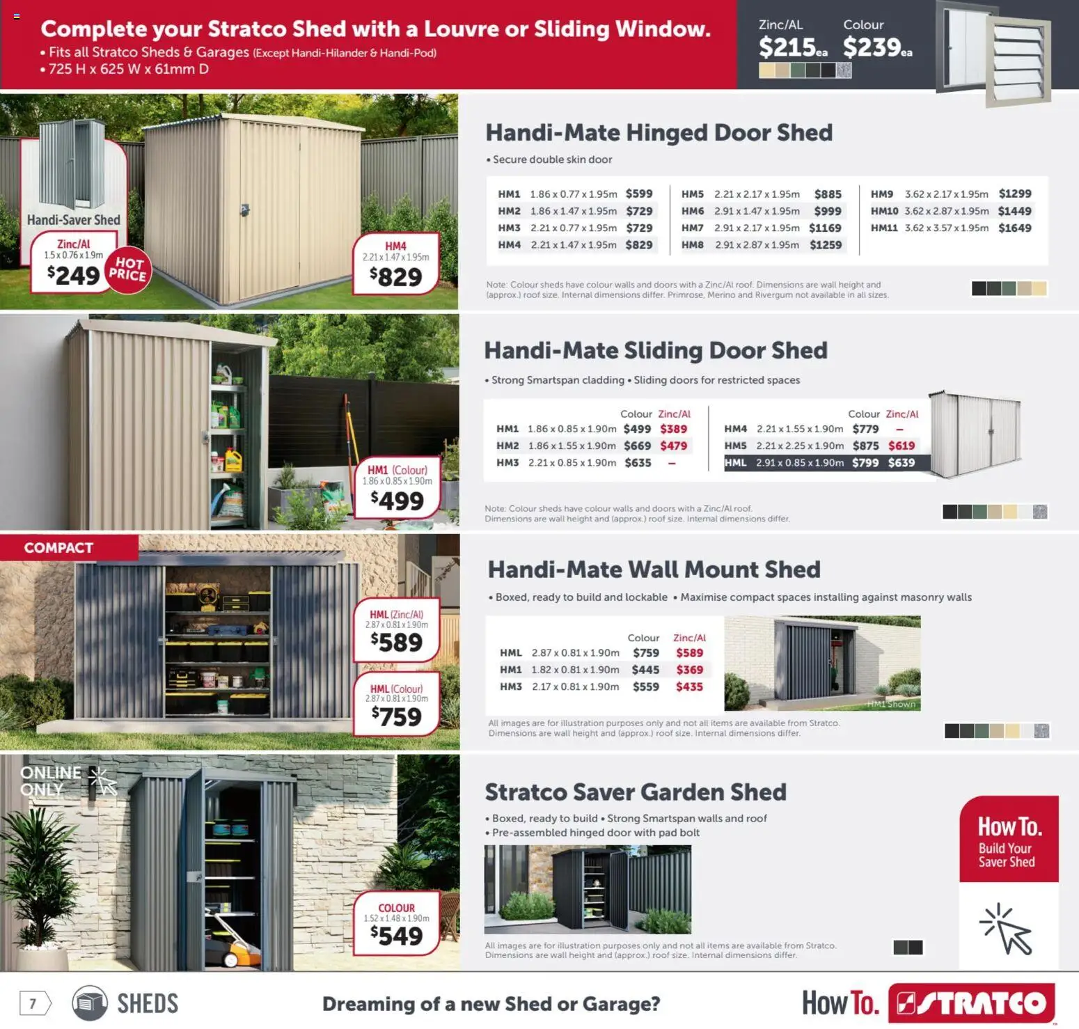 Stratco catalogue - valid from 17.04.2026 | Page: 7 | Products: Door, Shed