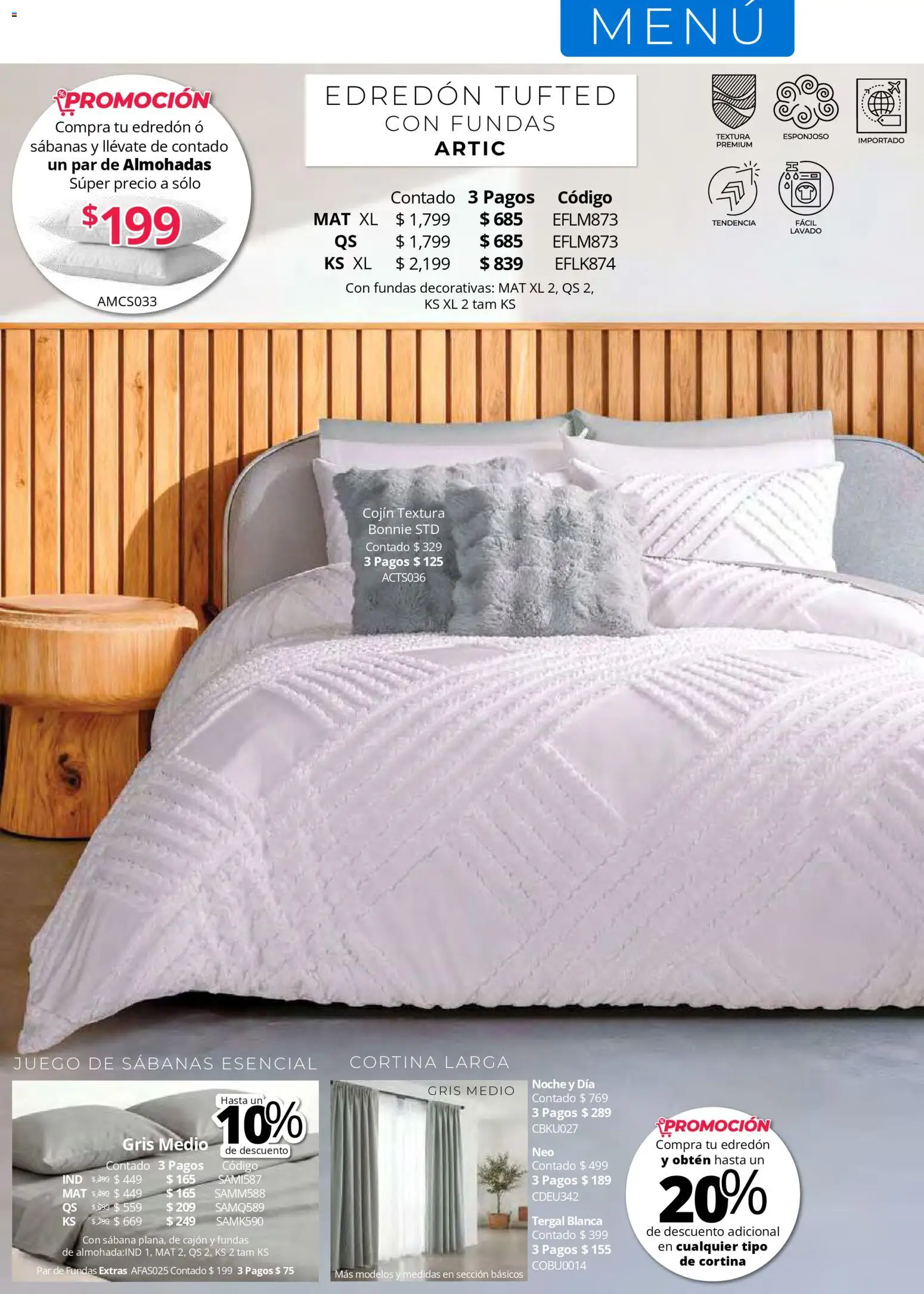 Nuevas ofertas de Colchas Concord válidas en toda la República Mexicana desde el 01.05.2026. ¡Encuentra las mejores ofertas en Colchas Concord catálogo! | Página: 36 | Productos: Juego, Sabanas