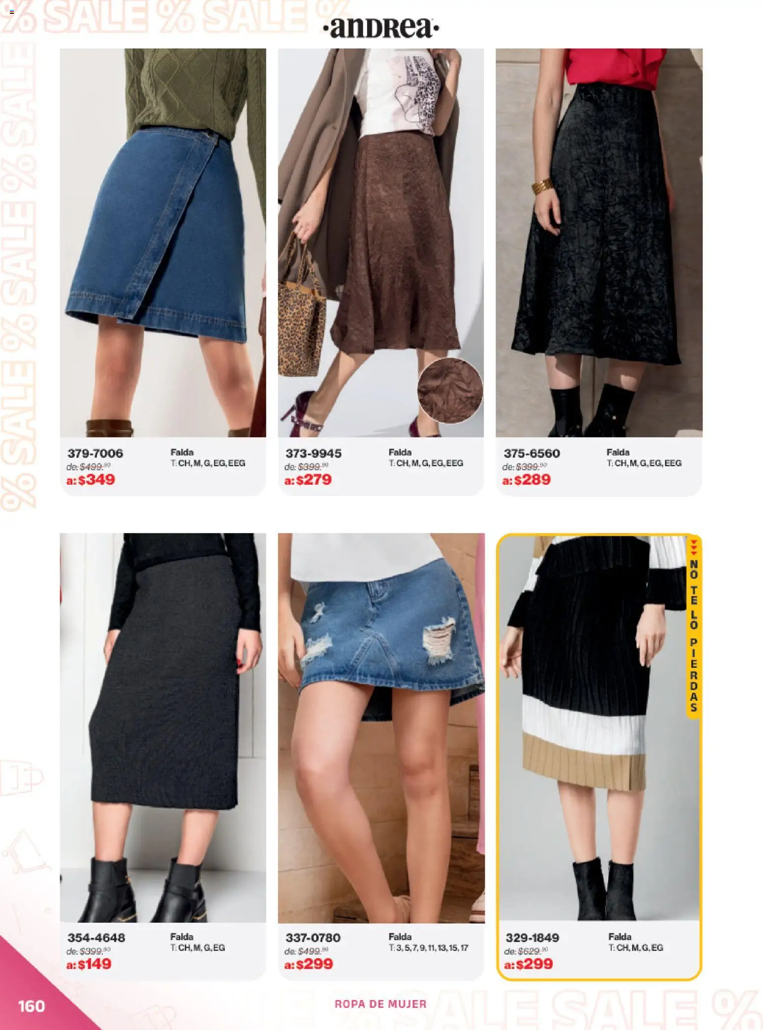 Nuevas ofertas de Andrea válidas en toda la República Mexicana desde el 21.12.2025. ¡Encuentra las mejores ofertas en Andrea catálogo Outlet! | Página: 160 | Productos: Ropa, Falda