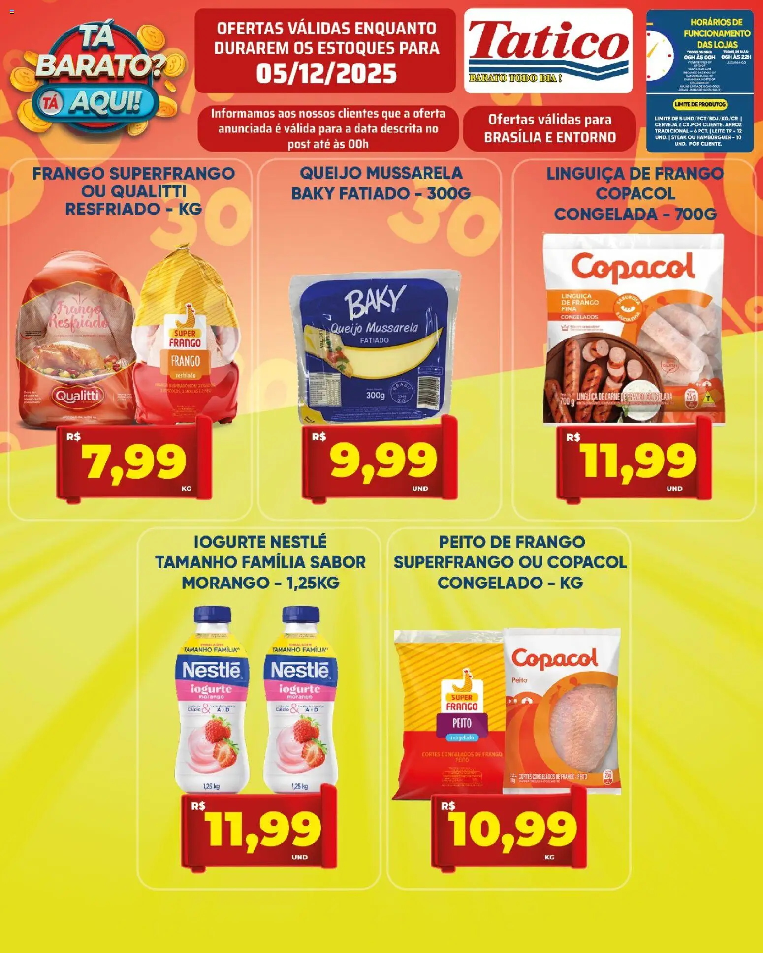 Tatico Folheto - válido de 05.12.2025 | Página: 7 | Produtos: Linguiça, Iogurte, Cerveja, Peito de frango