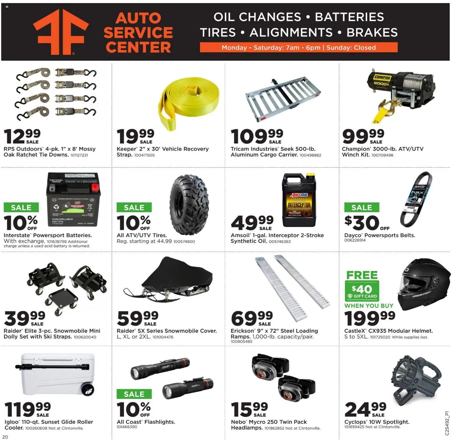 Mills Fleet Farm Ice Fishing - valid from 04.12.2025 | Page: 20 | Products: Battery, Ratchet, Oil