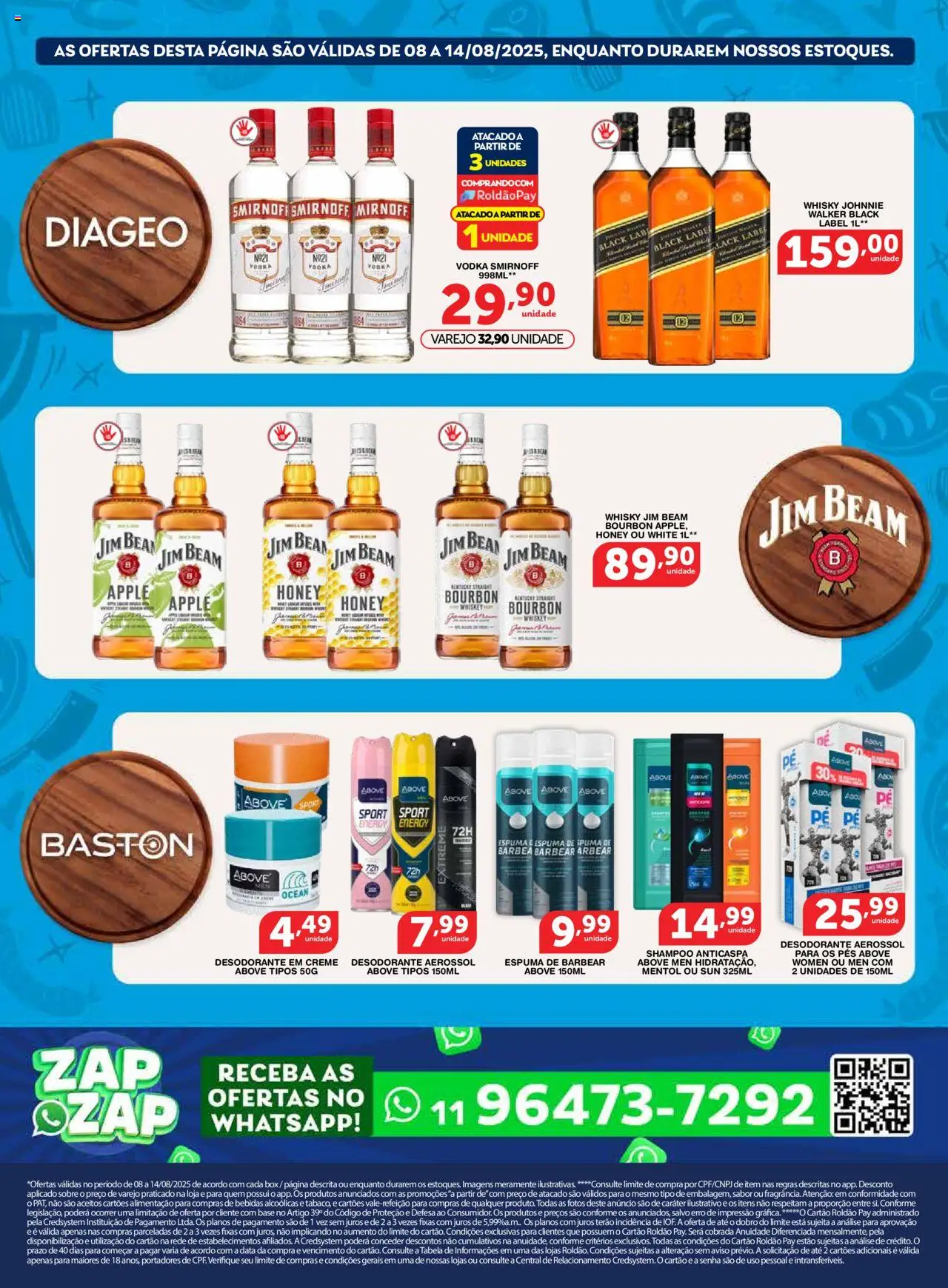 Roldão Folheto - válido de 08.08.2025 | Página: 2 | Produtos: Espuma de barbear, Desodorante, Base, Creme