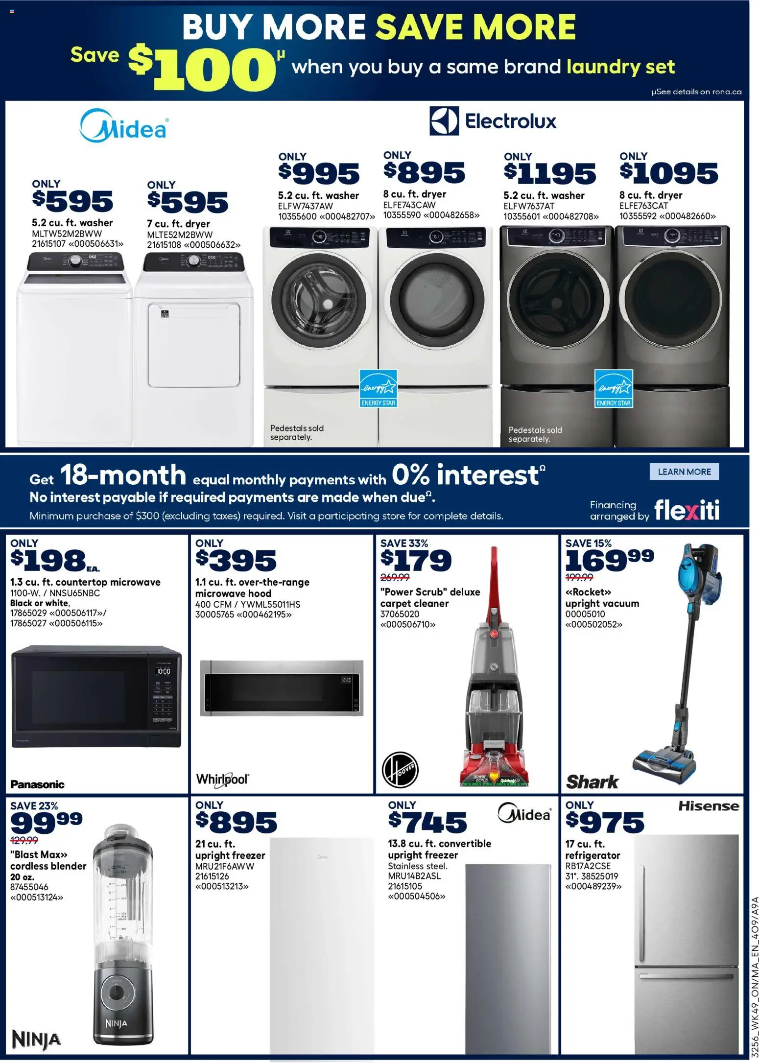 Rona flyer valid from 01.01.2026 | Page: 19 | Products: Refrigerator, Freezer, Dryer, Carpet