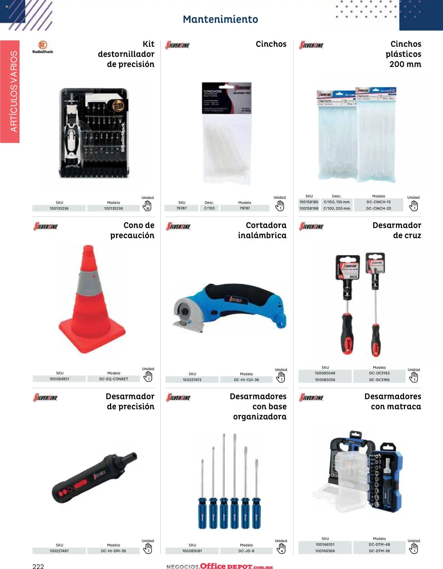 Nuevas ofertas de Office Depot válidas en toda la República Mexicana desde el 12.01.2026. ¡Encuentra las mejores ofertas en Office Depot catálogo 2026! | Página: 224 | Productos: Destornillador