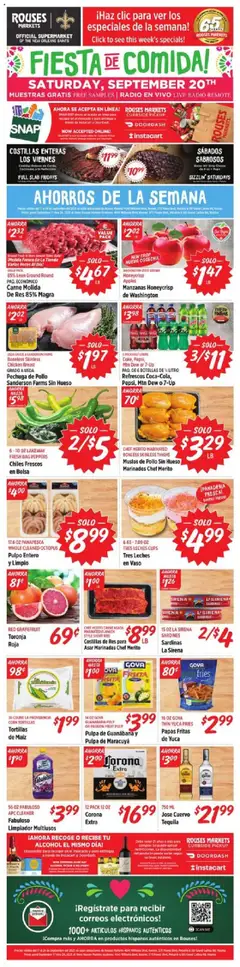 Preview of Rouses weekly ads valid from 17.09.2025